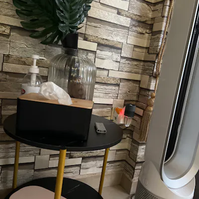 Customer home photo 39: Just love the simplicity of this tissue box - black and wood doesn’t go wrong 😉
