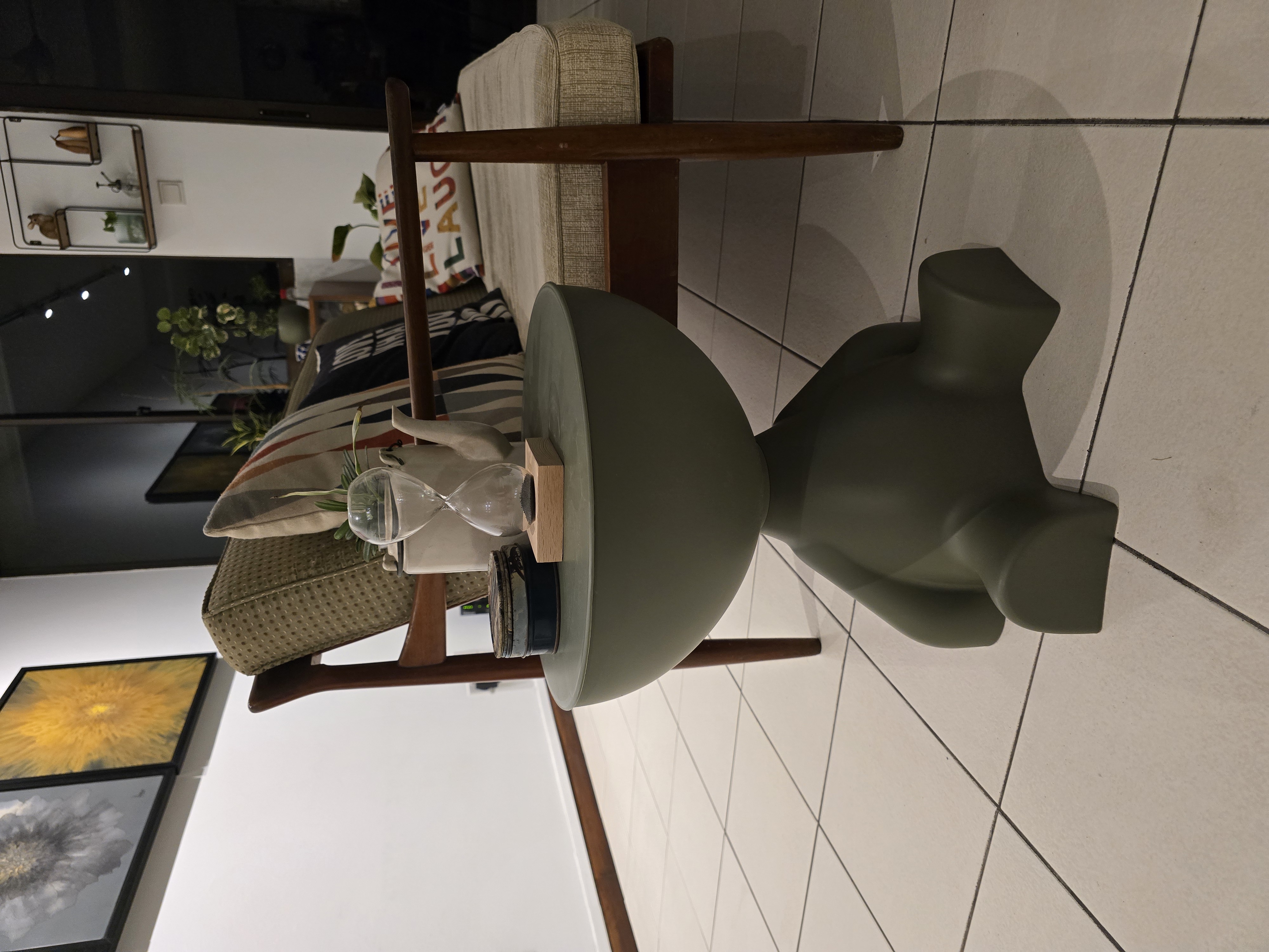 Customer home photo 1: This cutie side table fixed nicely beside my vintage sofa
