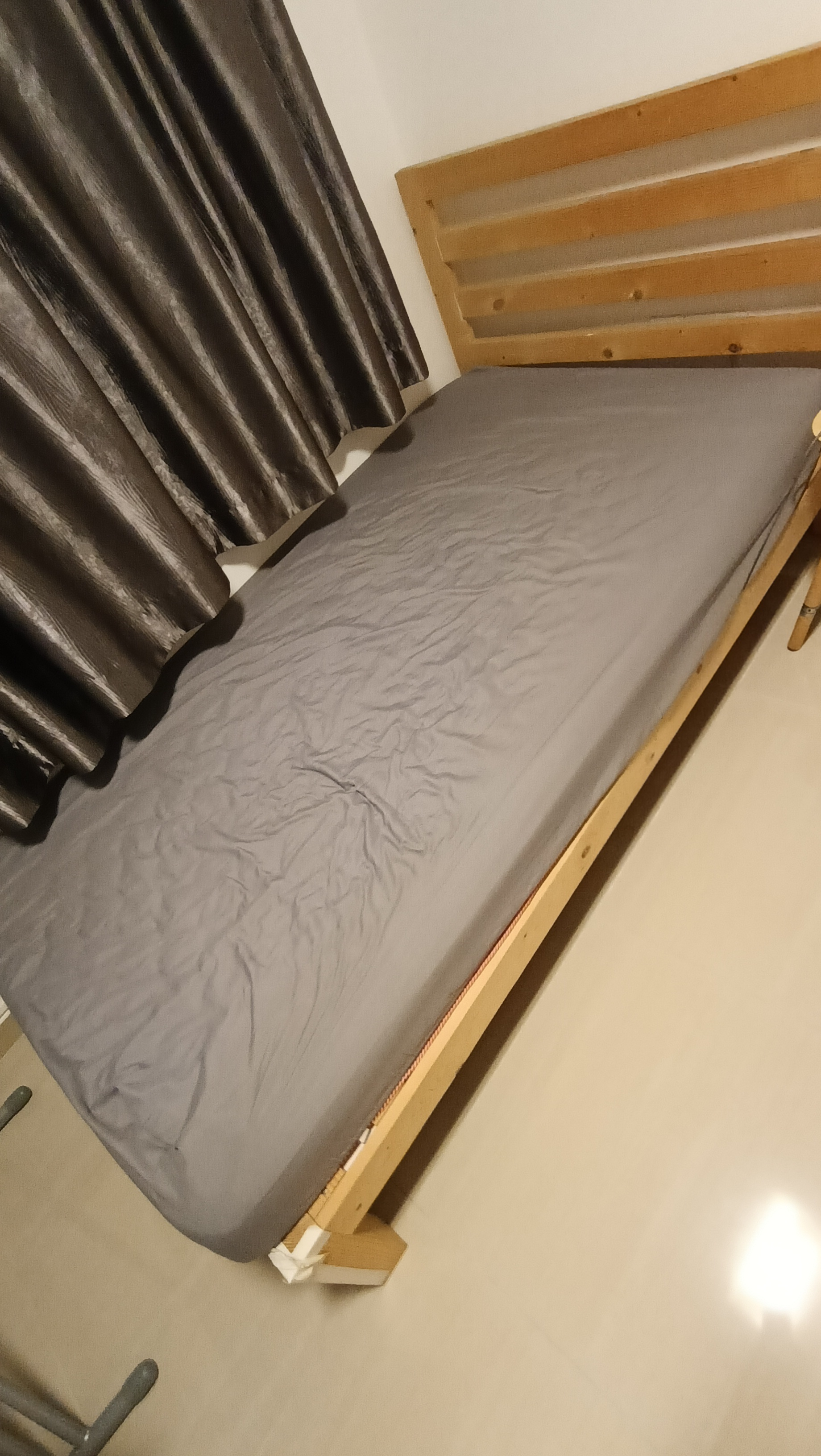 Katana Super Single Wooden Headboard Bed