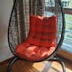 Black Cocoon Swing Chair - Orange Cushion