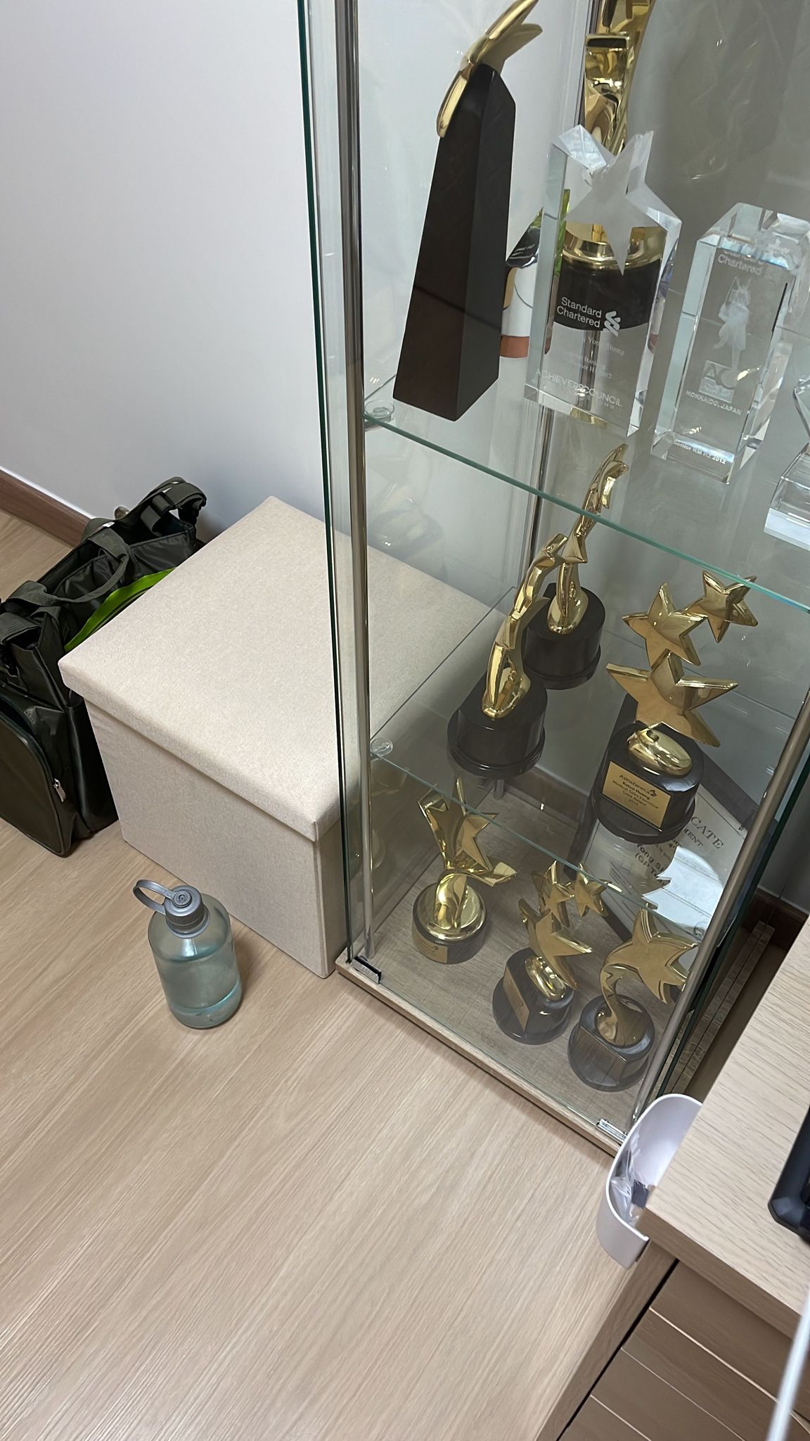 Haider Glass Cabinet 0.4m - Oak