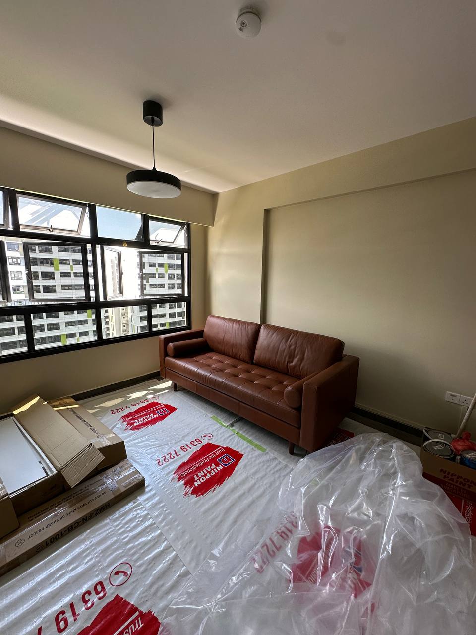 Customer home photo 1: Quality leather sofa at a reasonable price. Colour looks natural and the texture is soft and comfortable.