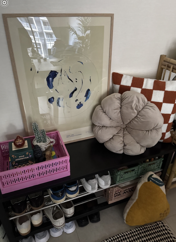 Customer home photo 1: Very pretty cushion and true to color.