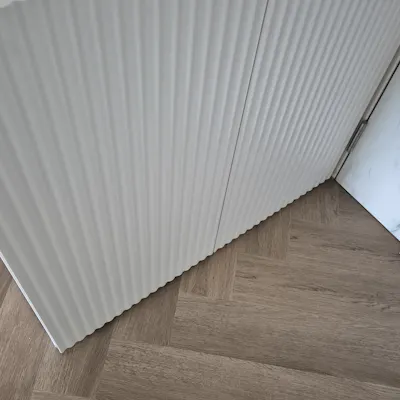 Customer home photo 41: A great pleasant to the eyes design. Once you step into the house, a neat white shoe cabinet greets you. No more messy sight of a dozen shoes !
