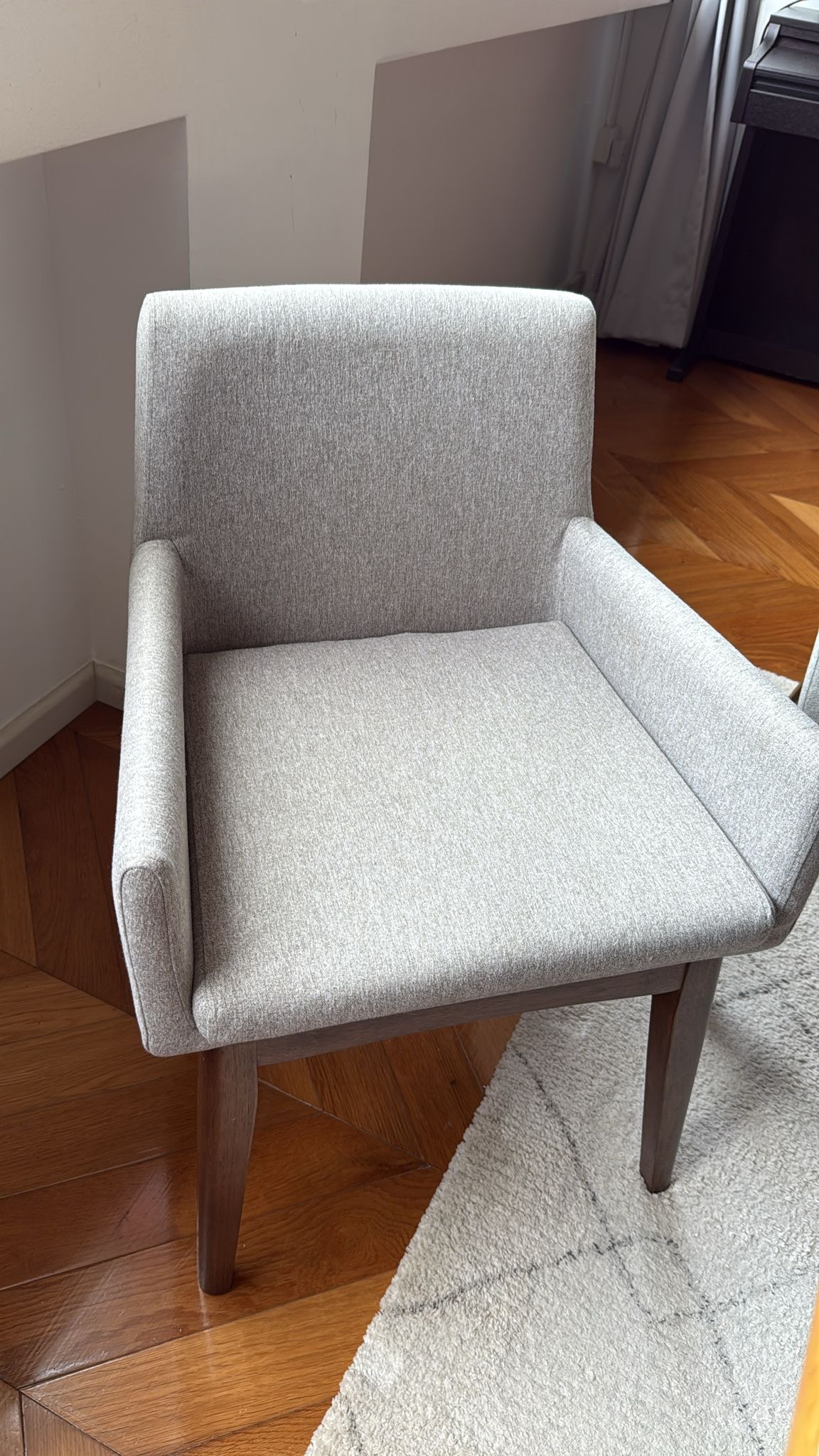 Fabian Dining Armchair - Cocoa, Light Grey (Fabric)