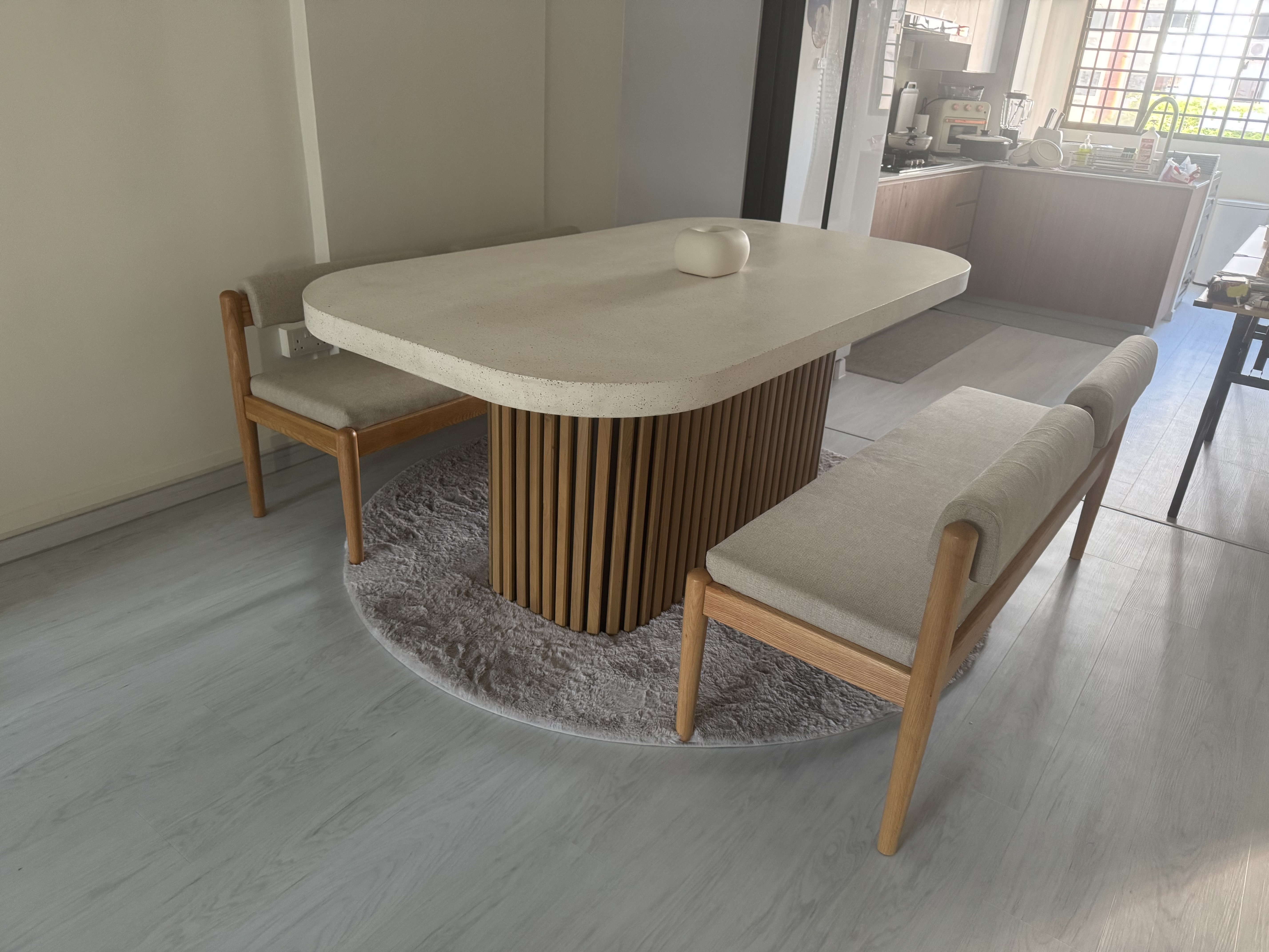 Customer home photo 1: I love the sintered stone table and look exclusive. I was greatfull to have a modern dining table which go along my house theme 👍🏽👍🏽👍🏽