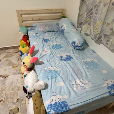 Customer home photo 4: Sturdy, easy to move bed with padding affixed by delivery and assembly team.