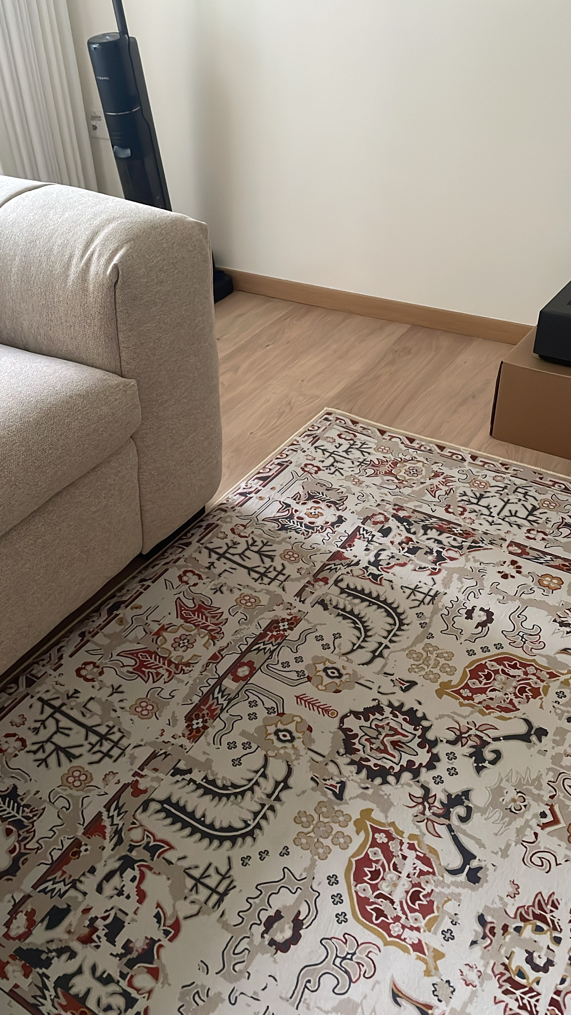 Customer home photo 1: Pretty rug that added warmth to my living room. Satisfied with my purchase!