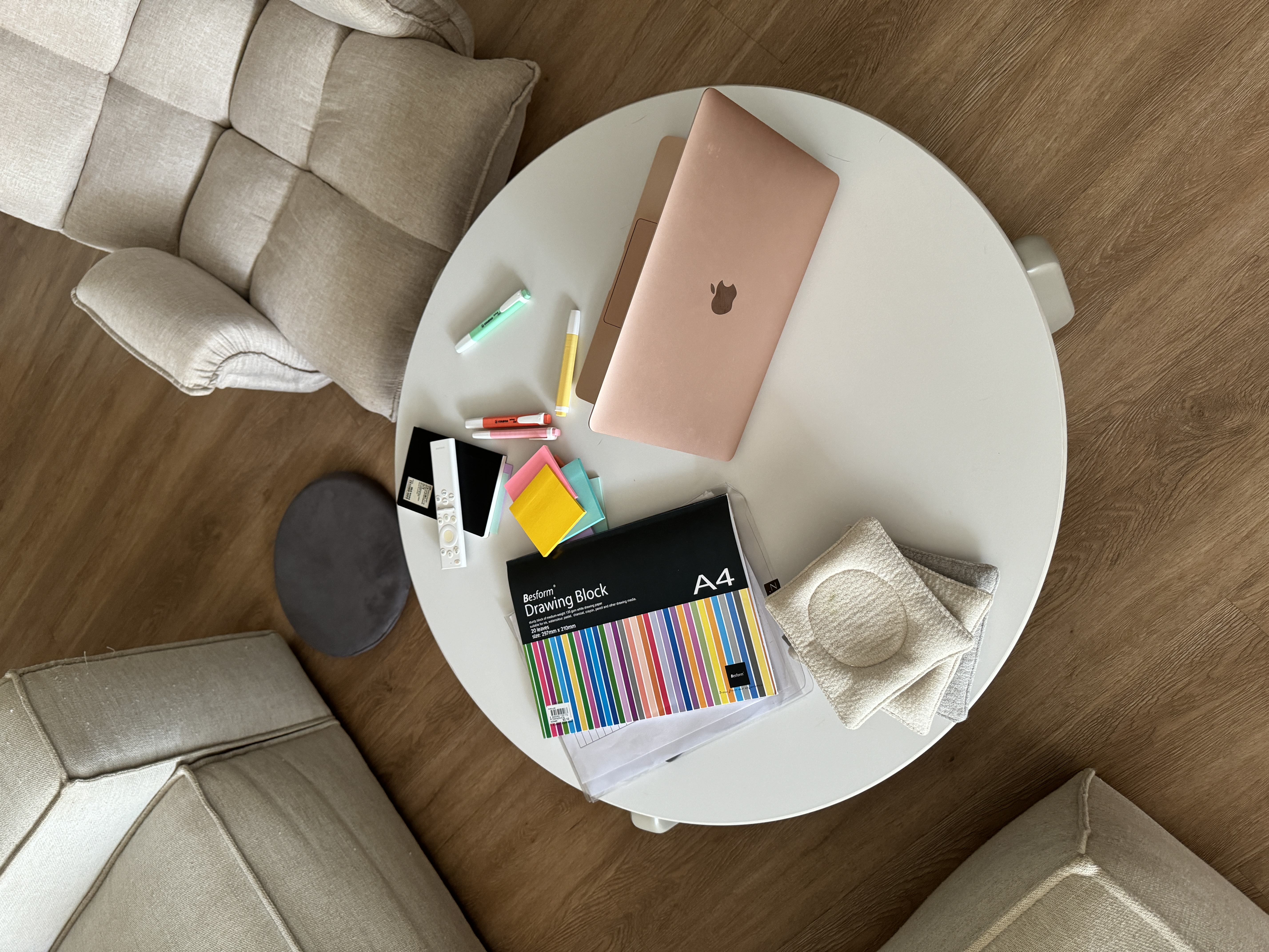 Blair Round Coffee Table - Grey, Sintered Stone