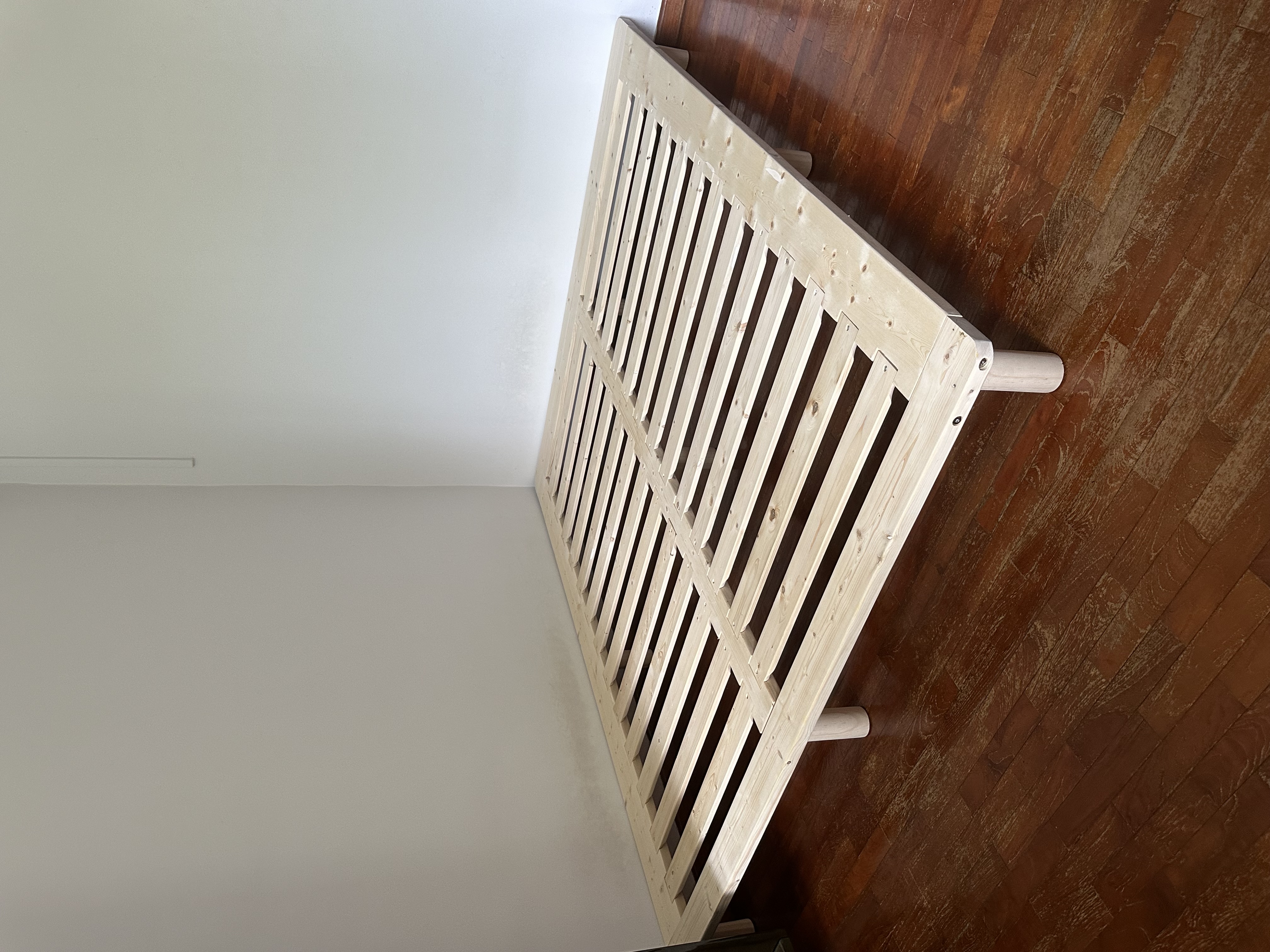 Customer home photo 2: Absolutely love this purchase. Affordable, aesthetic and good quality for the price! There are paddings below bed platform’s legs. Which really helps in preventing scratches on my floor. 

There is quite a strong wood smell but I believe it will go away after some time. Hope the platform bed will last long!
