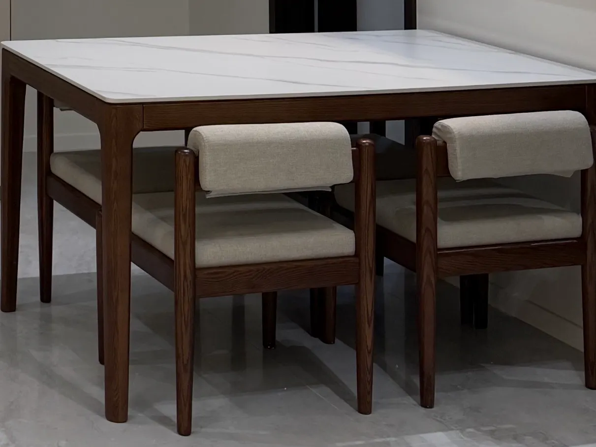 Customer home photo 3: Nice dining set. Comfortable dining chairs. This colour also nice.