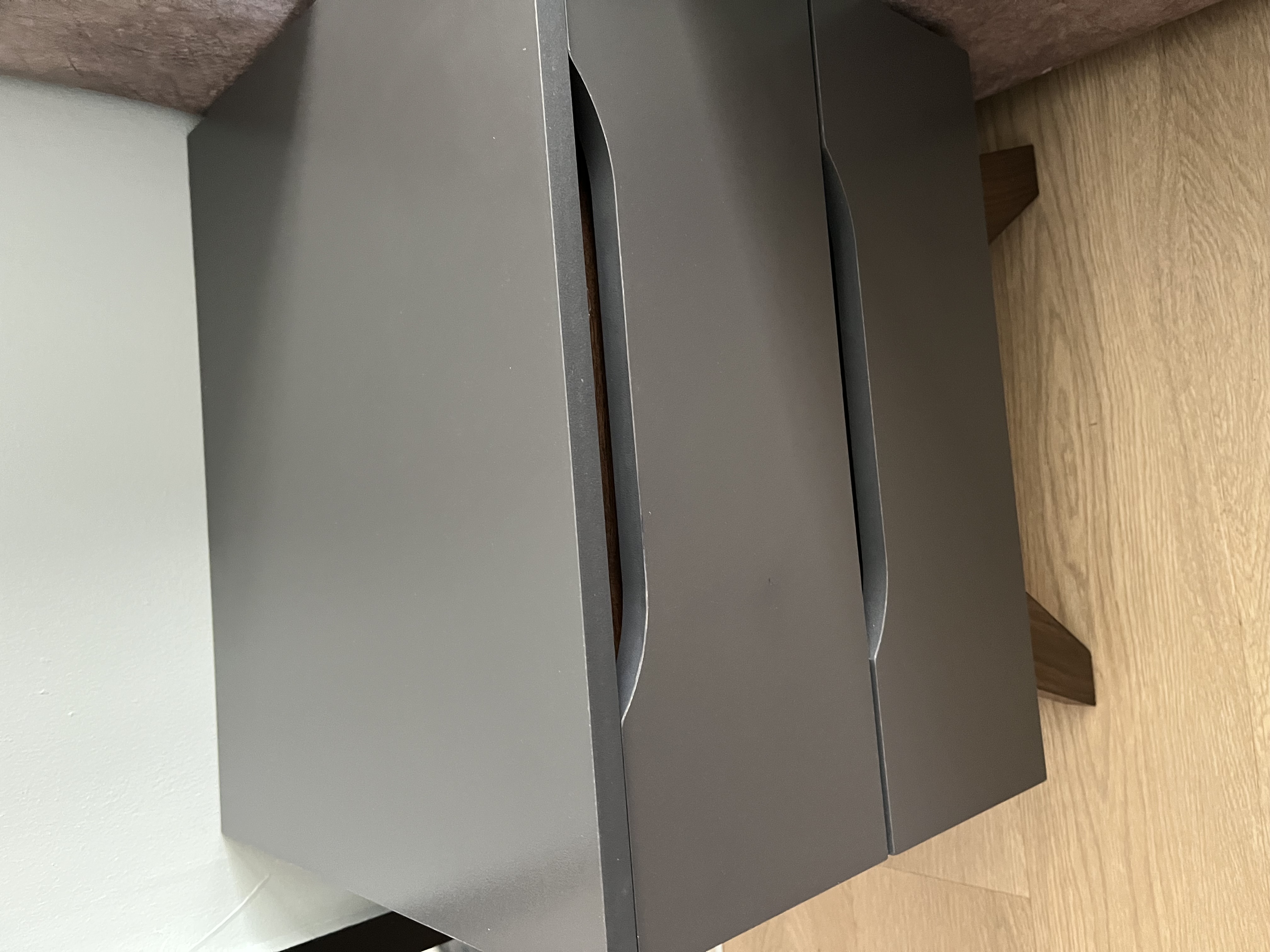 Customer home photo 1: Perfect size to place beside my queen size bed , useful cabinet with two drawers and a flat top to put necessities