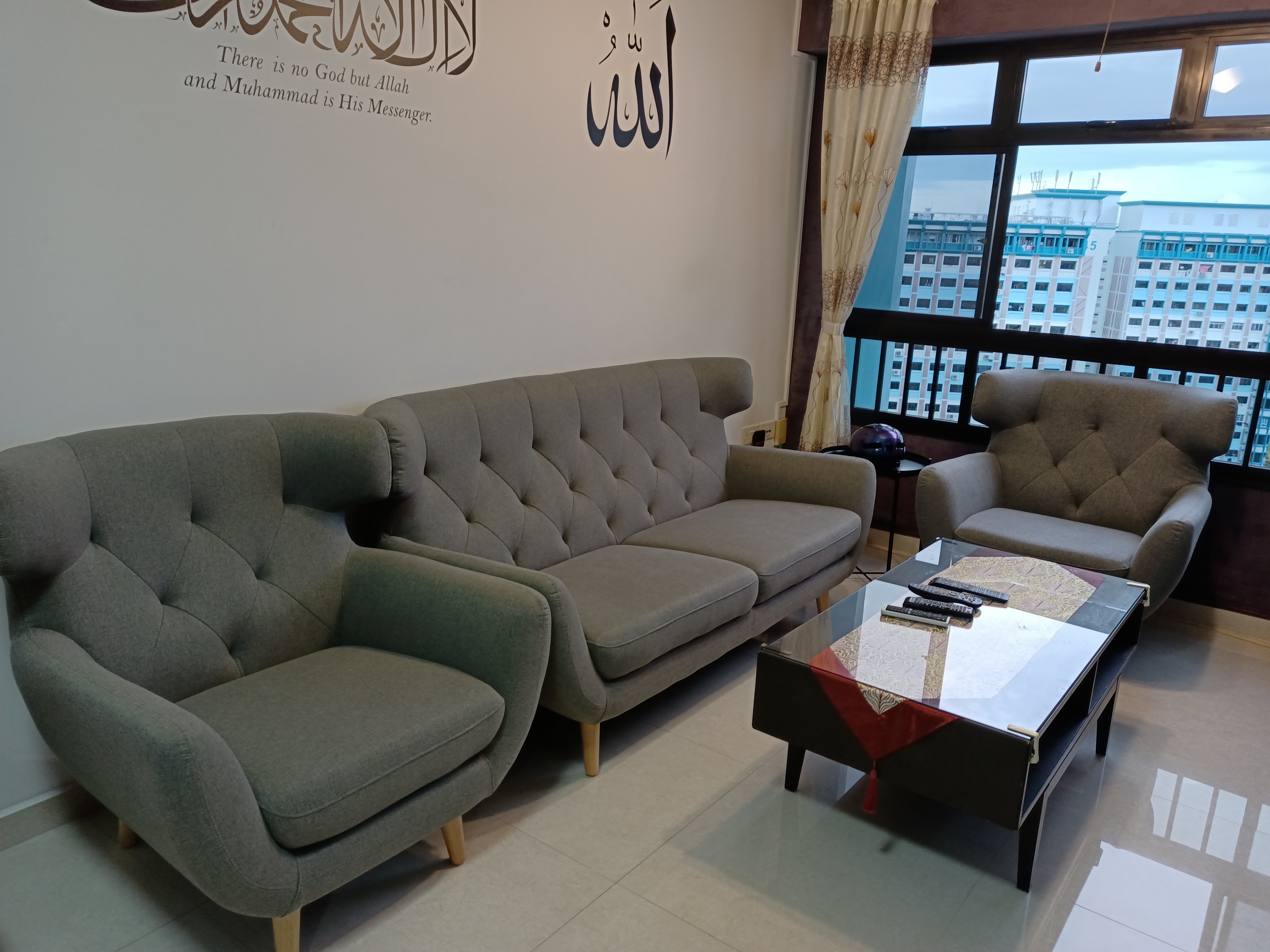 Customer home photo 2: Modern looking, something different from the other sofas out there plus sofa is firm and comfortable