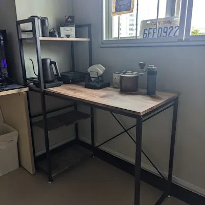 Customer home photo 2: nice and sturdy. perfect for my books and coffee stuff.