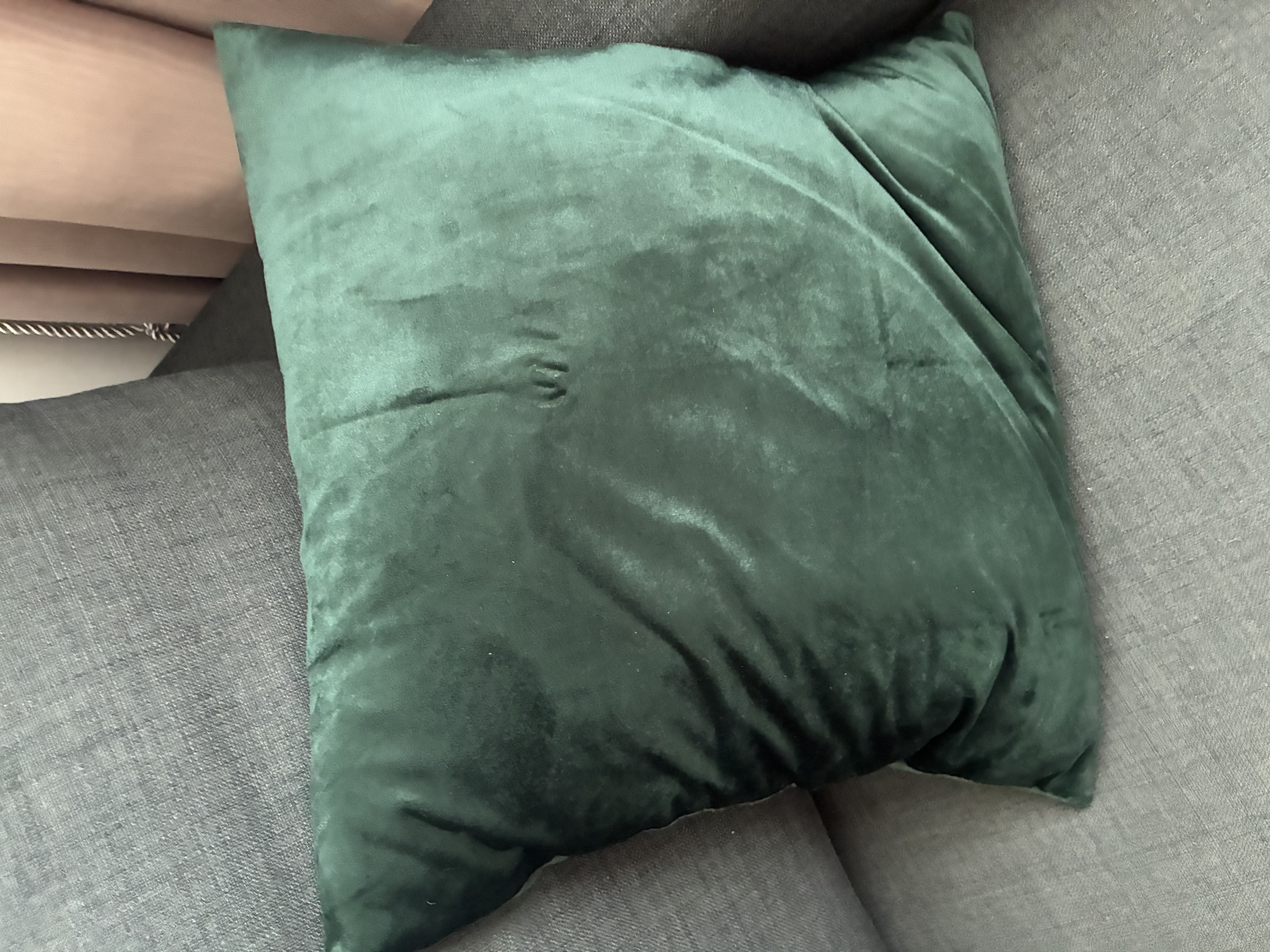 Customer home photo 1: Color is slightly more green and less turquoise then it appears online, but the material is very nice