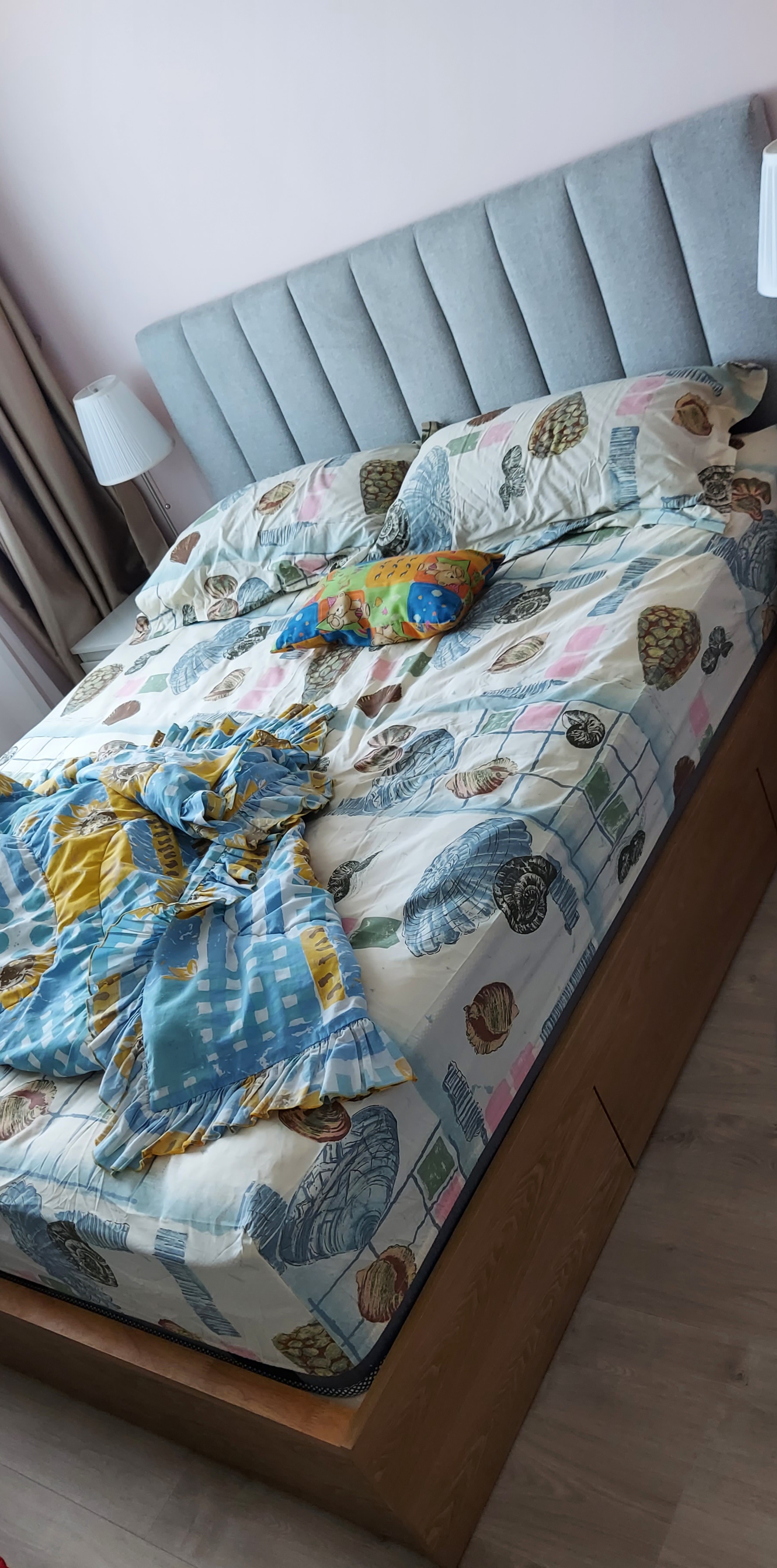 Customer home photo 5: Receive my bedframe only yesterday.. bought it since Apr.. the bedframe is solid.. have 4 extra drawers for me to store clothes.. the beframe suits my house theme.. thanks Hipvan