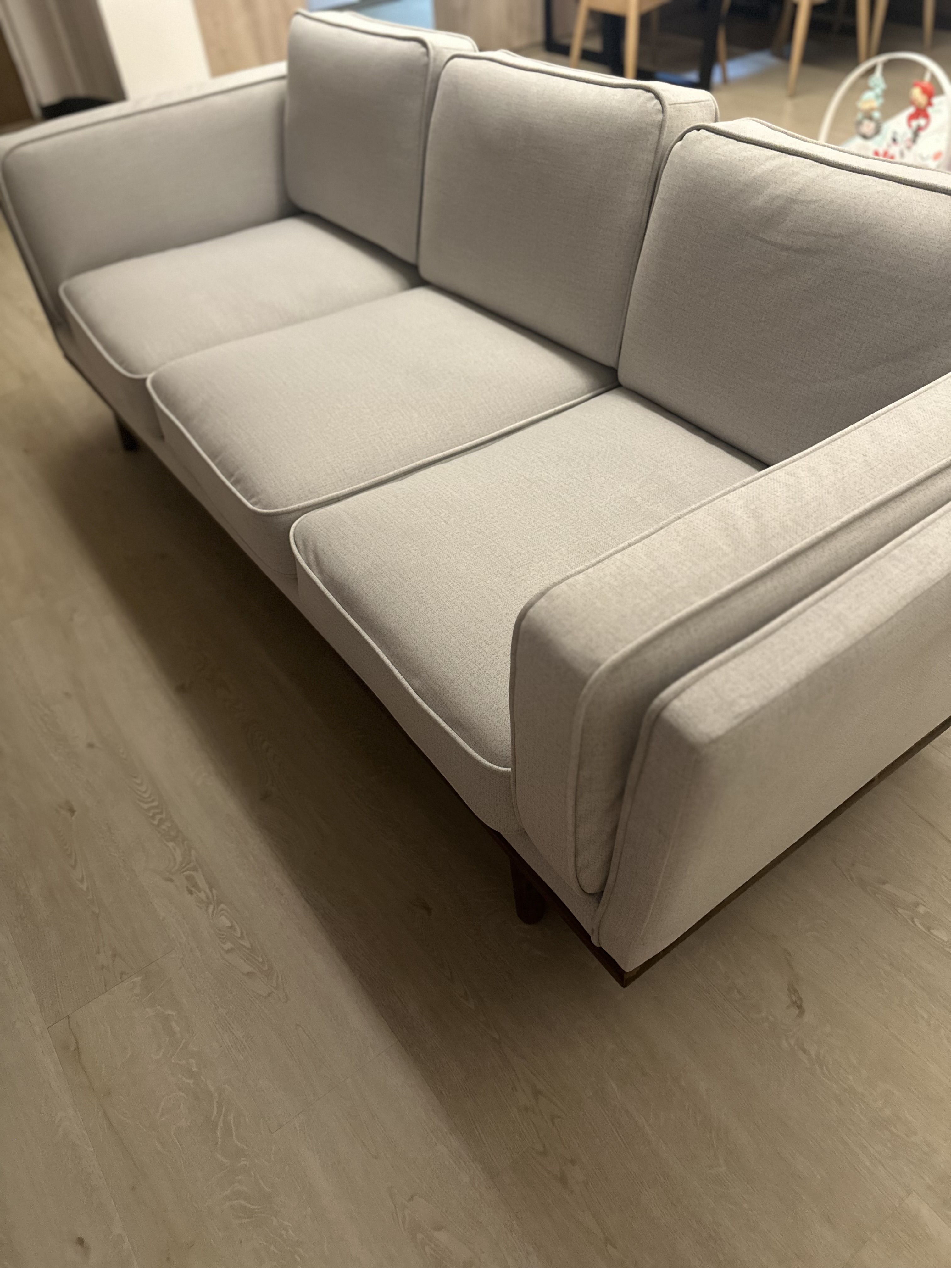 Carter 3 Seater Sofa - Cocoa, Light Beige (Pet Friendly)