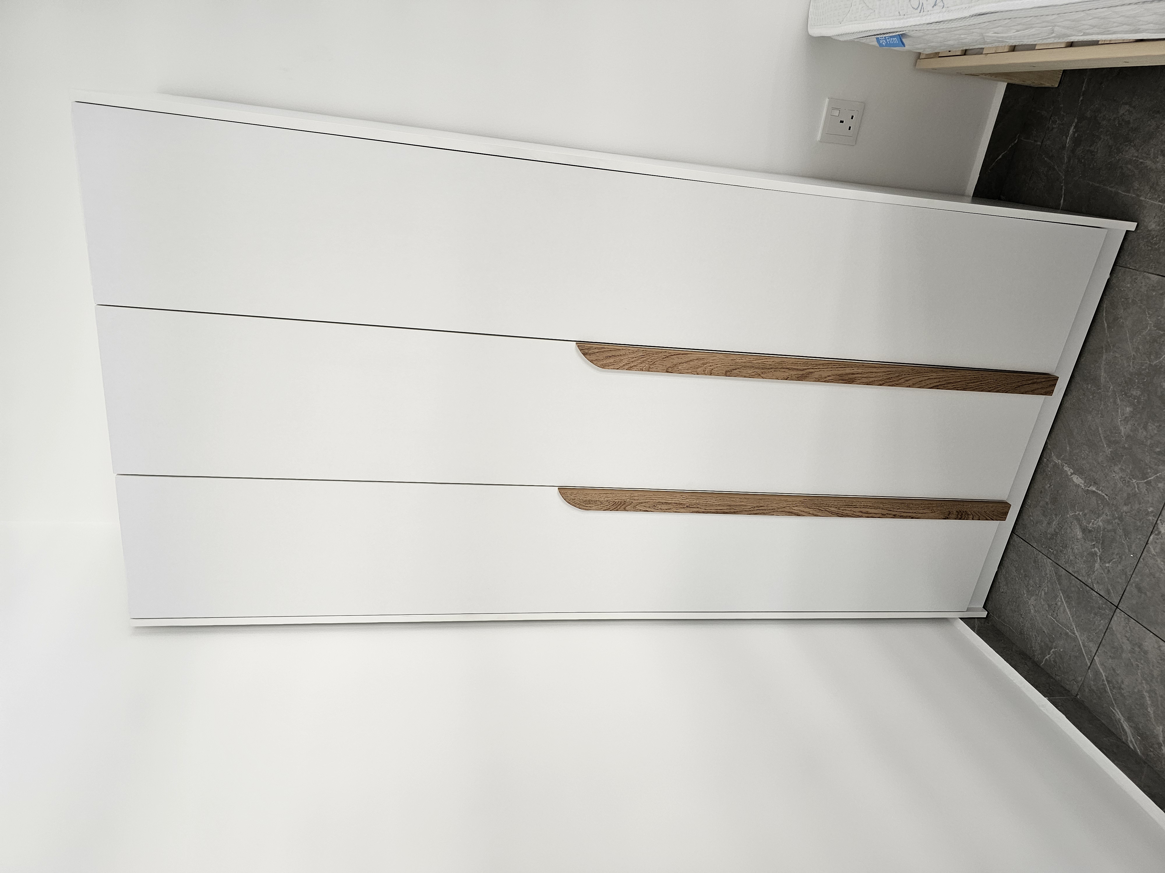 Miah 3 Door Wardrobe - Natural, White