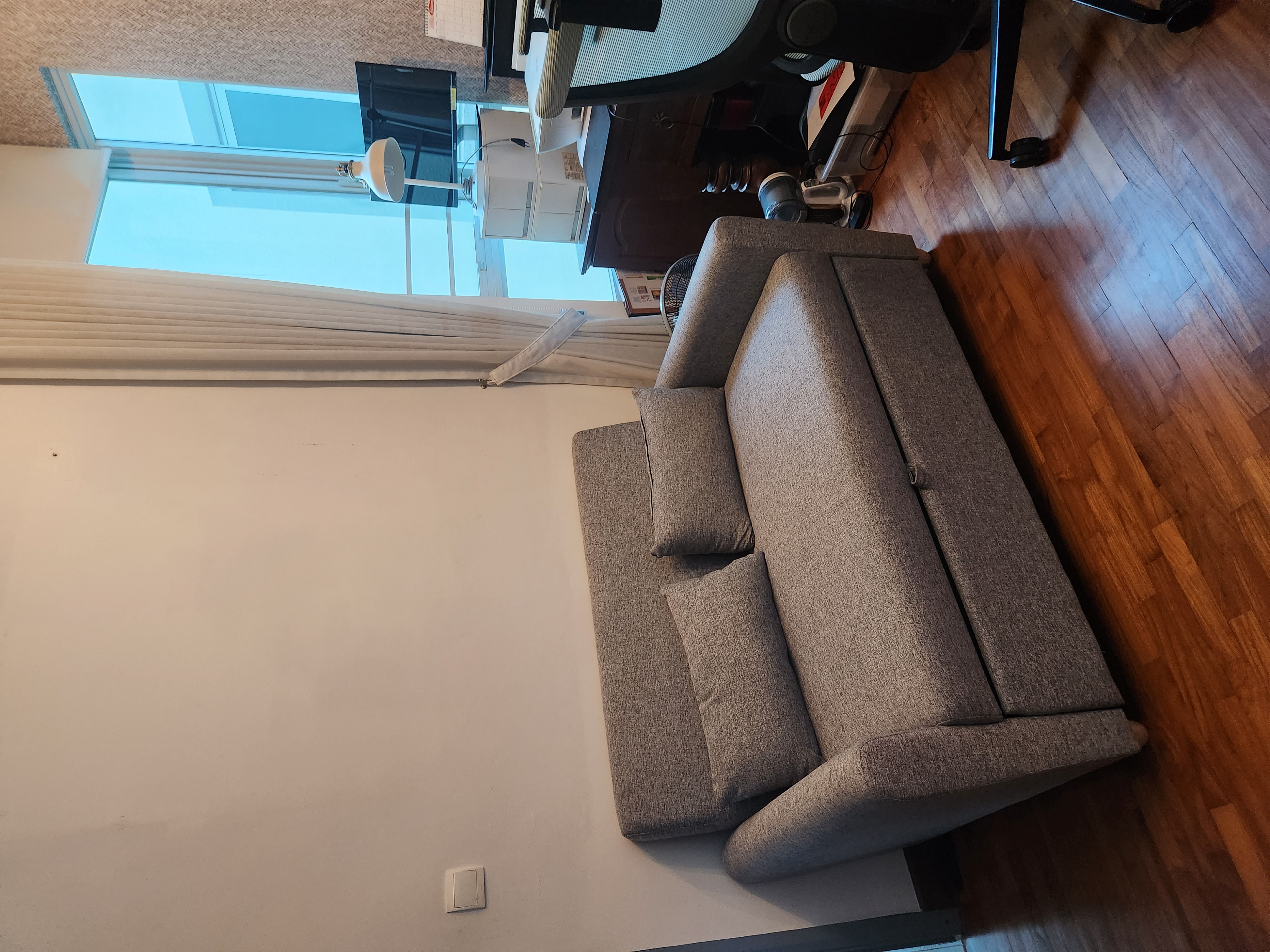 Customer home photo 17: I love the sofa bed! The size fits a small room ! So comfortable 
 as my sofa too