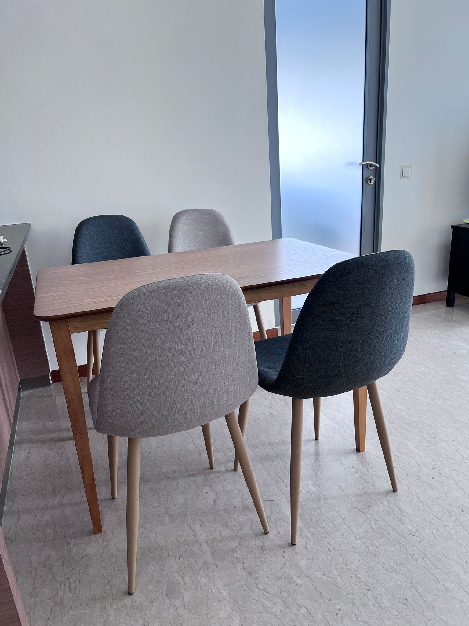 Customer home photo 9: the different colours of the chairs that make the dining area looking trendy