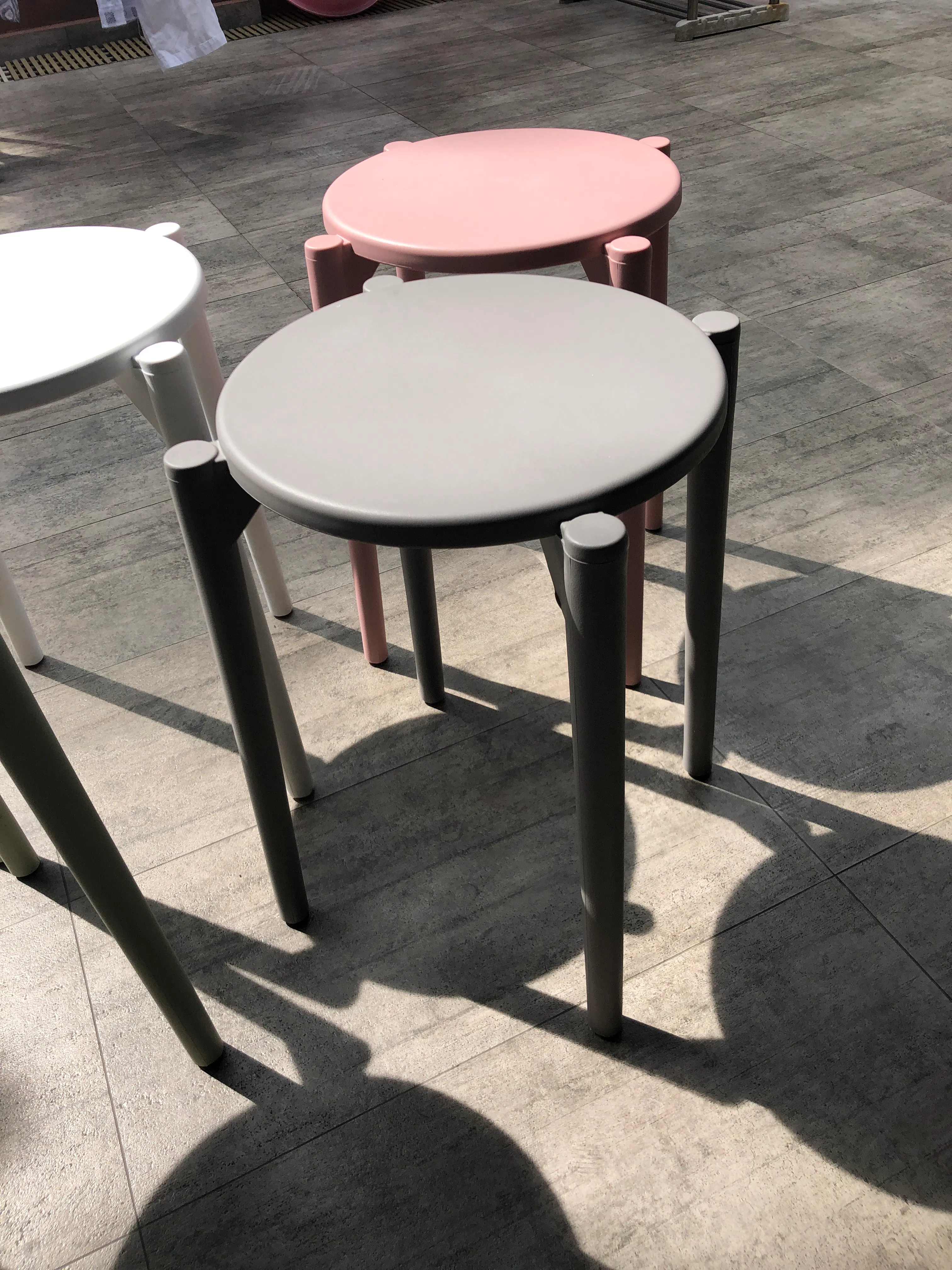 Olly Monochrome Stackable Stool - Slate