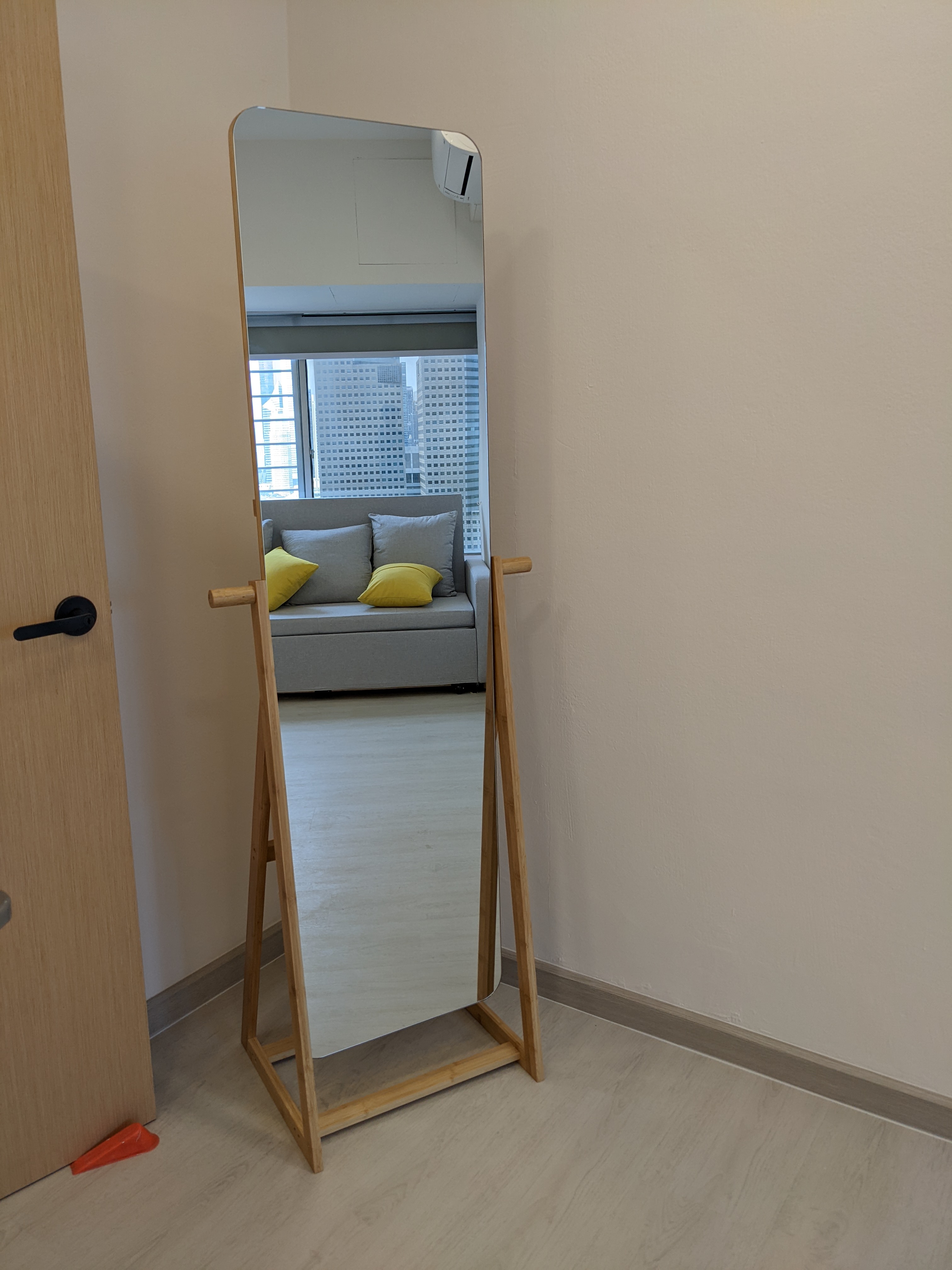 Customer home photo 2: Full length and can swivel the angle to be parallel to the wall instead of others where there will still be an angle, nice.