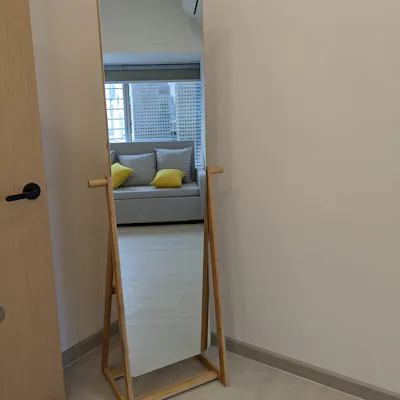 Customer home photo 2: Full length and can swivel the angle to be parallel to the wall instead of others where there will still be an angle, nice.