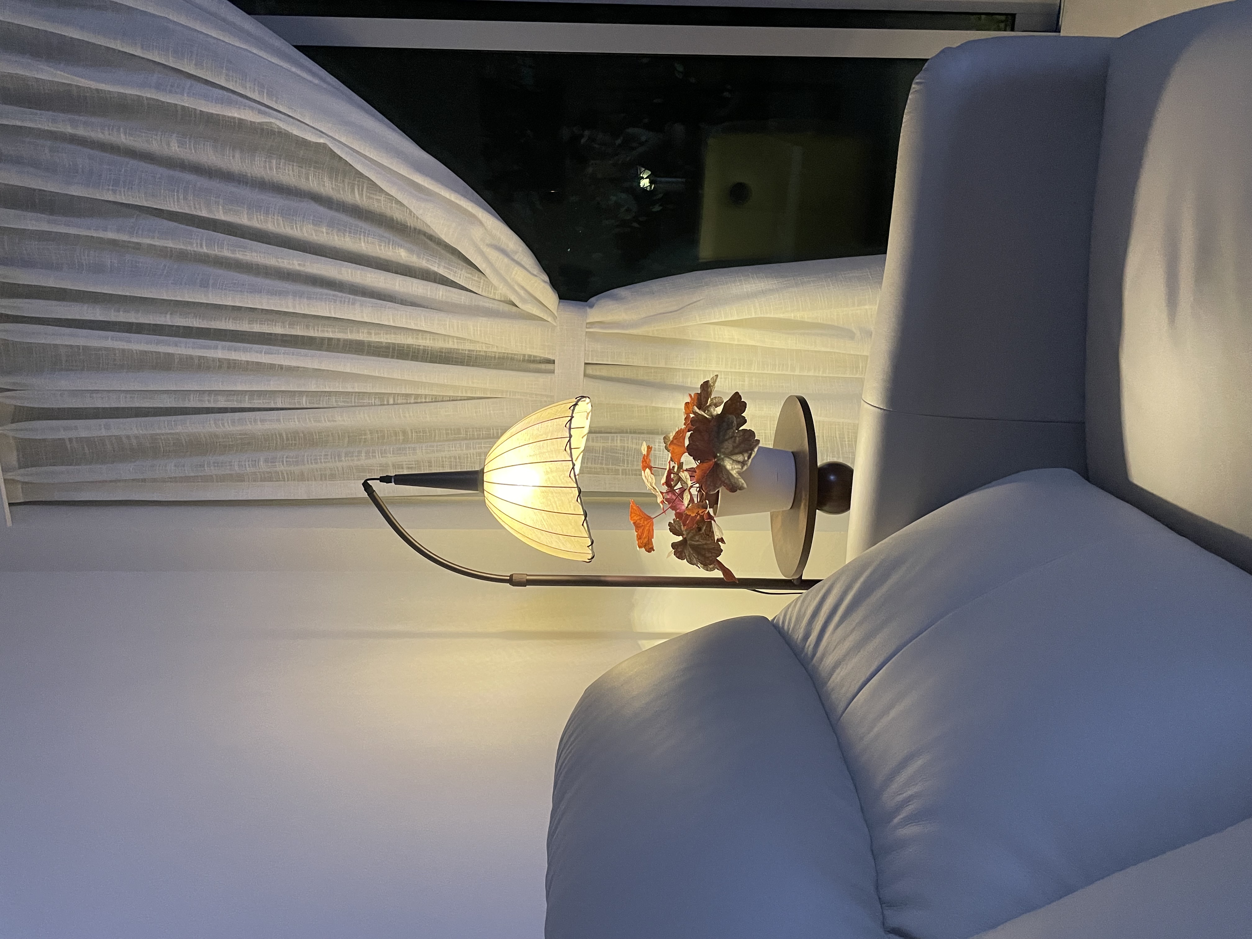 Customer home photo 1: Delivery was prompt. Very easy to assemble. Comes with warm and white light led bulb. Very happy with this product.