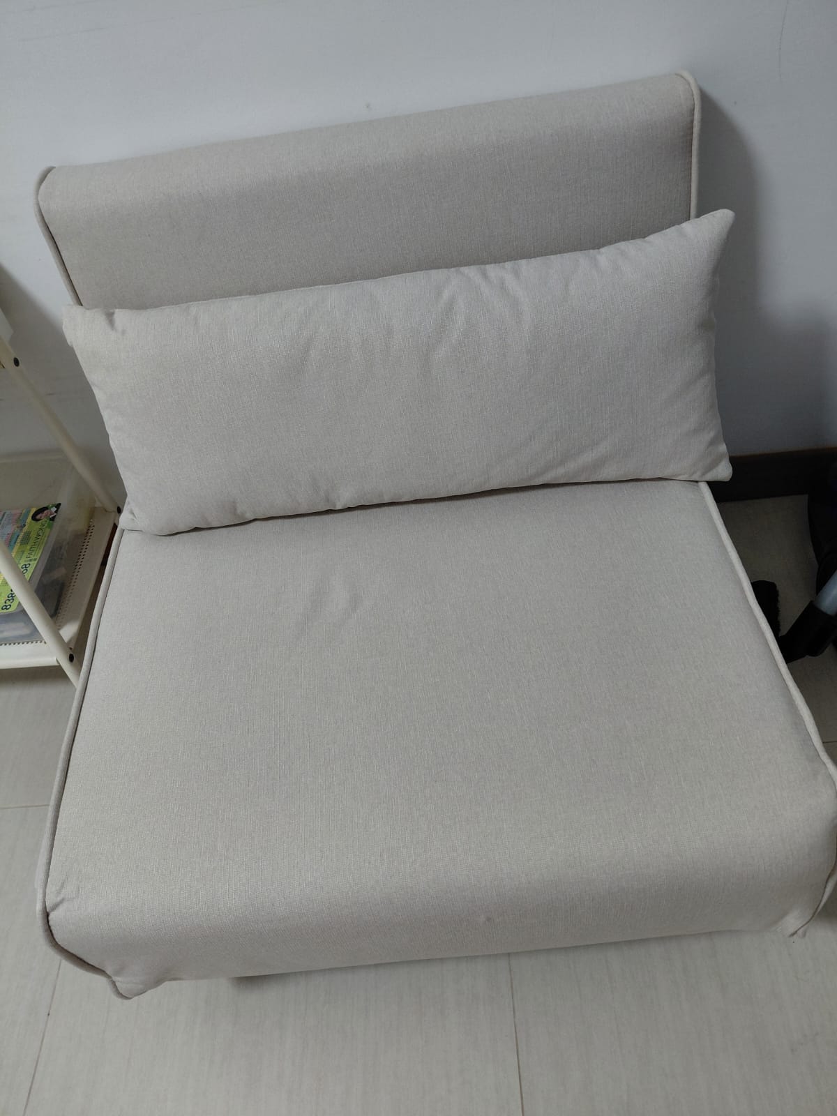 Customer home photo 2: Sofa is nice and comfy.Installation is included and well done.The delivery guy explained to my elderly auntie how to unfold the sofa.Good service provided.