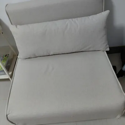 Customer home photo 2: Sofa is nice and comfy.Installation is included and well done.The delivery guy explained to my elderly auntie how to unfold the sofa.Good service provided.