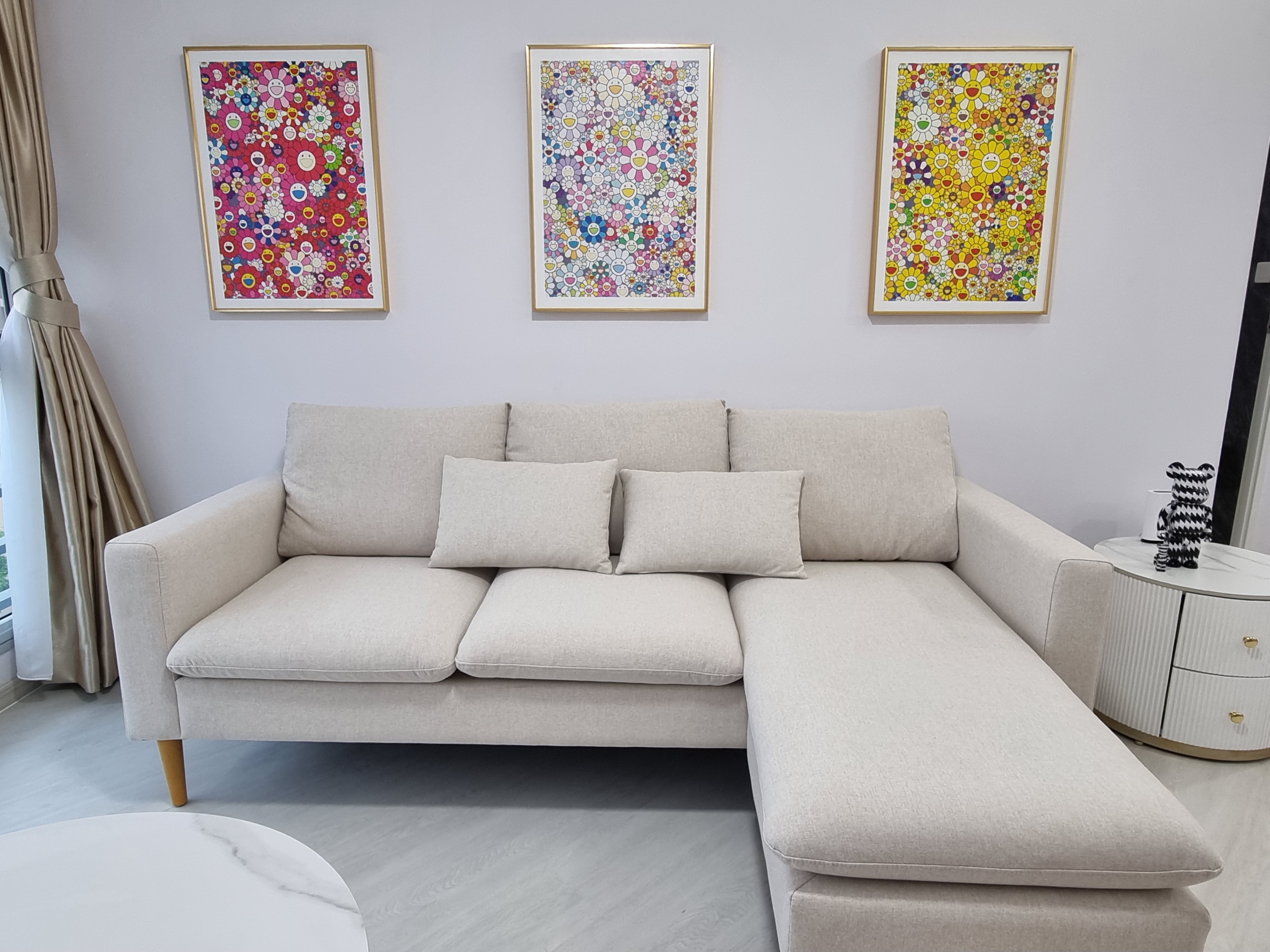 Customer home photo 8: Very nice color to fit the theme of my home. Very satisfied with the size fits 3 person nicely