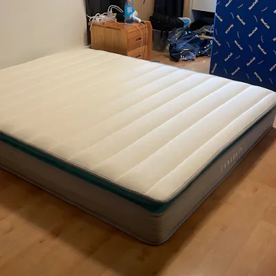 Customer home photo 35: I know it takes 7 days for the mattress to be in its best form, but the first night we slept on it we slept through the night! It’s already so comfy on day 1. No more waking up at 3am because of poor comfort and support. This mattress delivers!