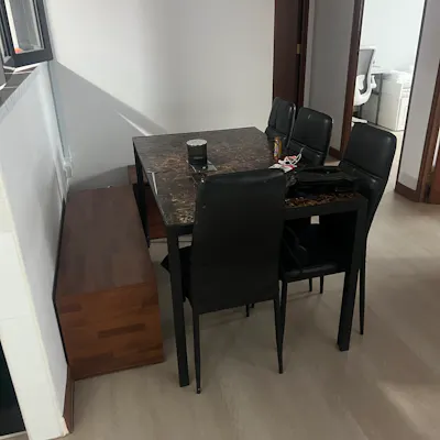 Customer home photo 1: Pre assembled before delivery so installation was within minutes. No weird smell with the furniture. Highly recommend!