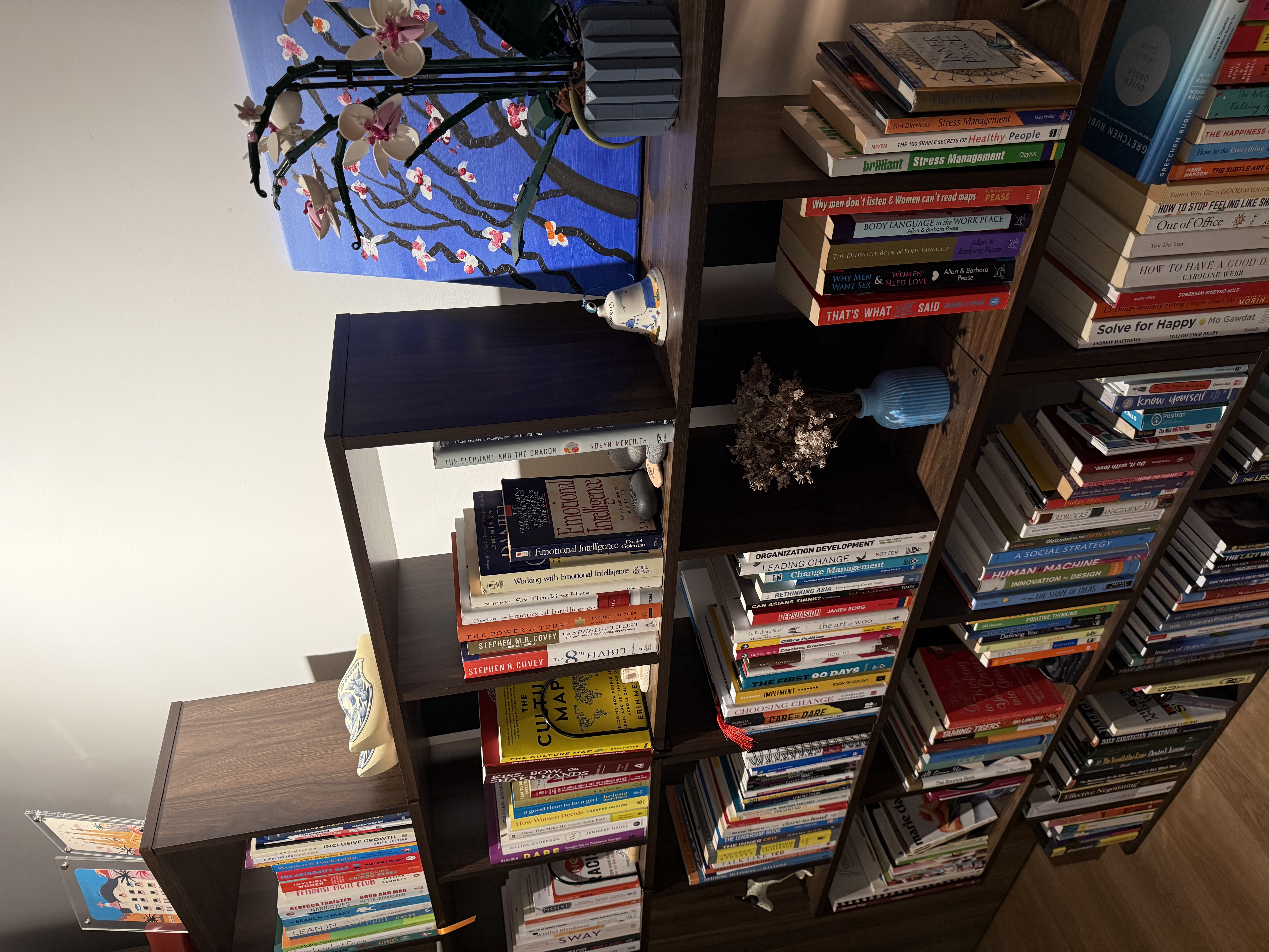 Customer home photo 5: Great trio of shelves (tall/medim/small) in walnut finish.