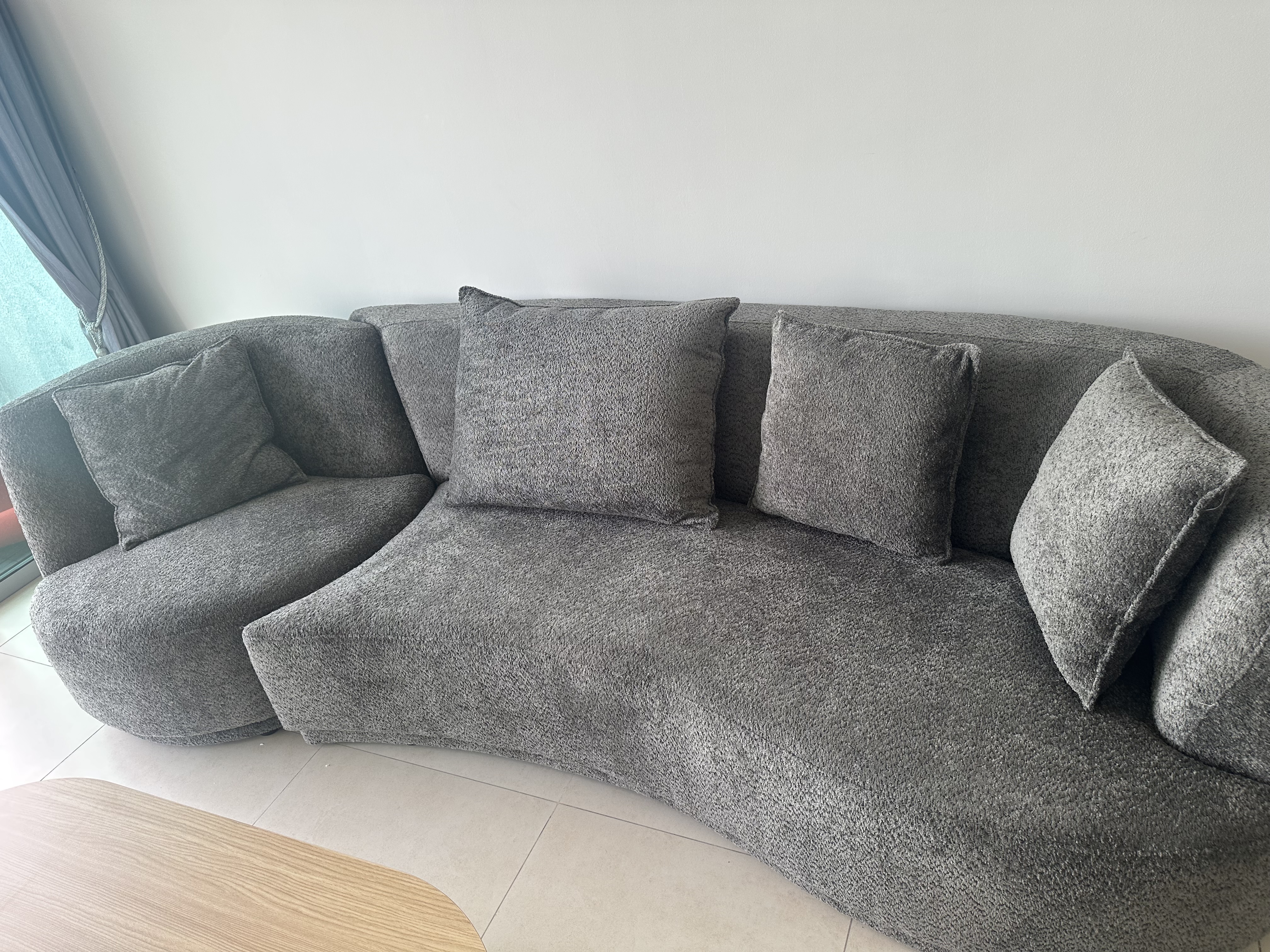 Customer home photo 3: Super comfy sofa, and the swivel chair is a unique and cool touch.