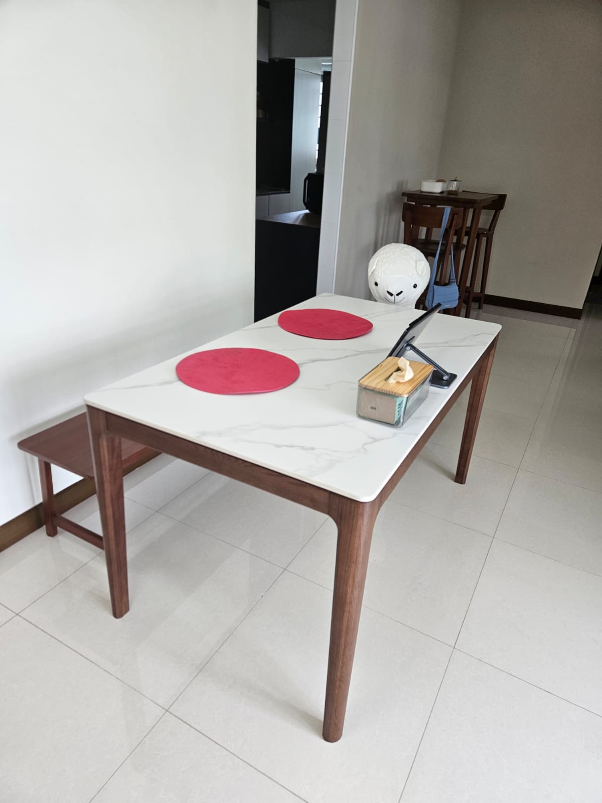 Customer home photo 12: We changed from a round table to a rectangle one. A nice change and now we are spending a lot more time at our dining table.