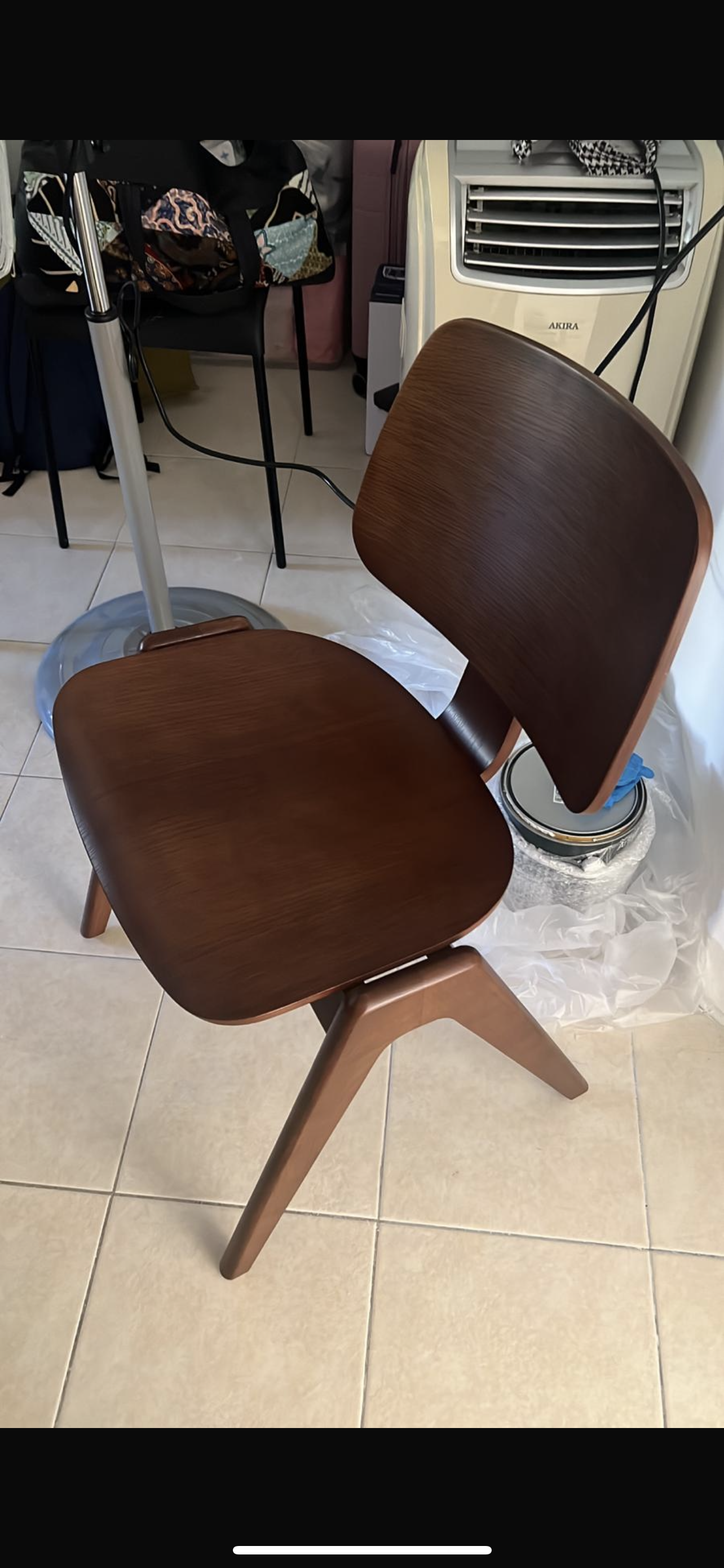 Customer home photo 1: If you have a larger bum, this is the perfect dining chair for comfort. I absolutely adore this chair and getting it on sale was the perfect cherry on top! Purchased 2 and did not regret!