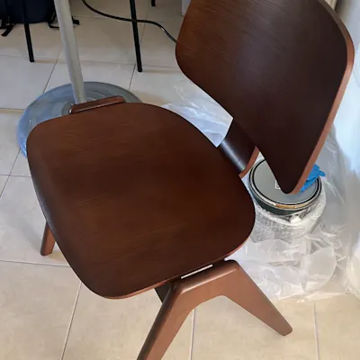 Customer home photo 1: If you have a larger bum, this is the perfect dining chair for comfort. I absolutely adore this chair and getting it on sale was the perfect cherry on top! Purchased 2 and did not regret!