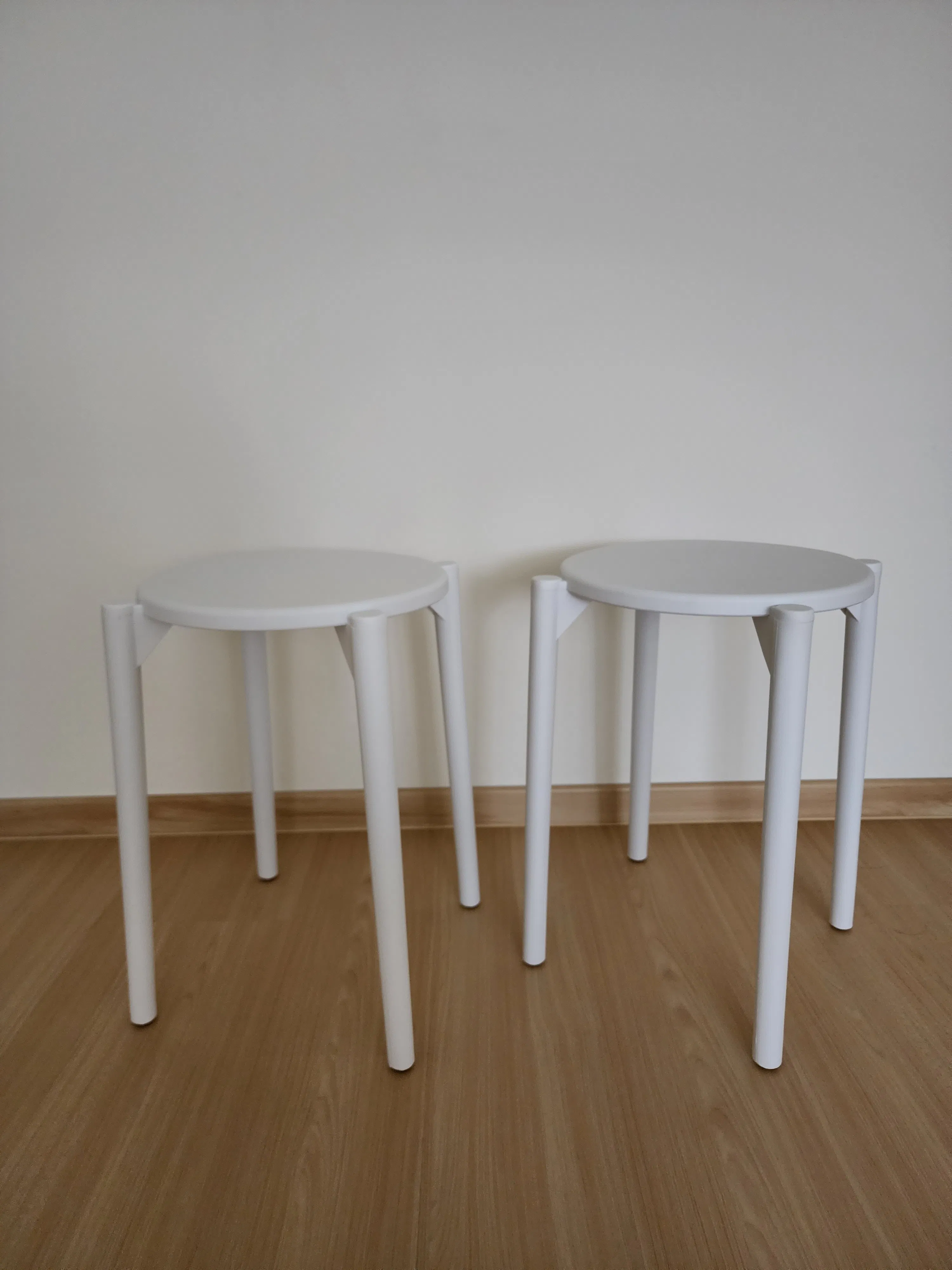 Olly Monochrome Stackable Stool - White