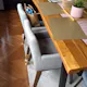 Fabian Dining Armchair - Cocoa, Light Grey (Fabric)
