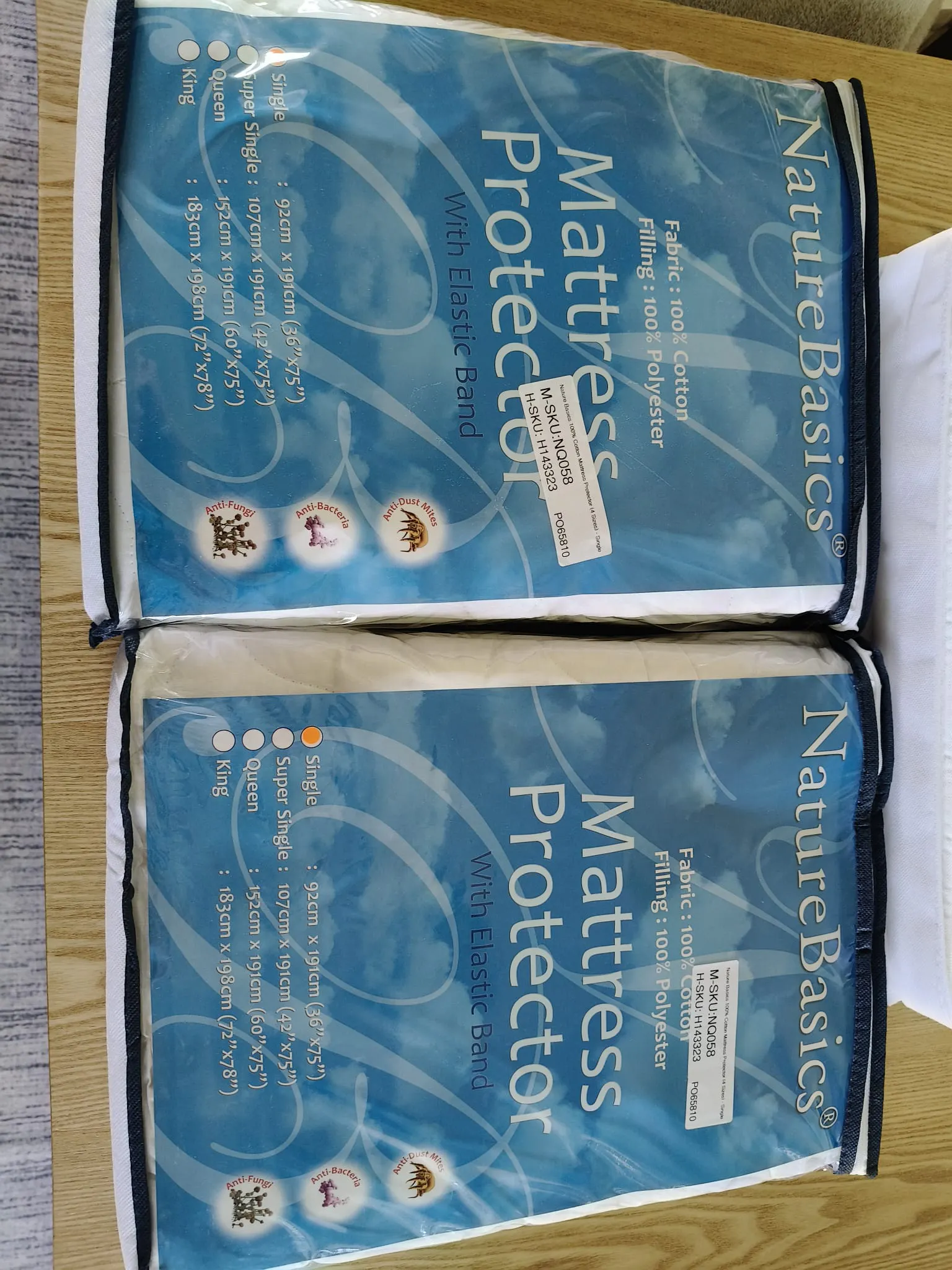 Nature Basics 100% Cotton Mattress Protector (4 Sizes) - Single