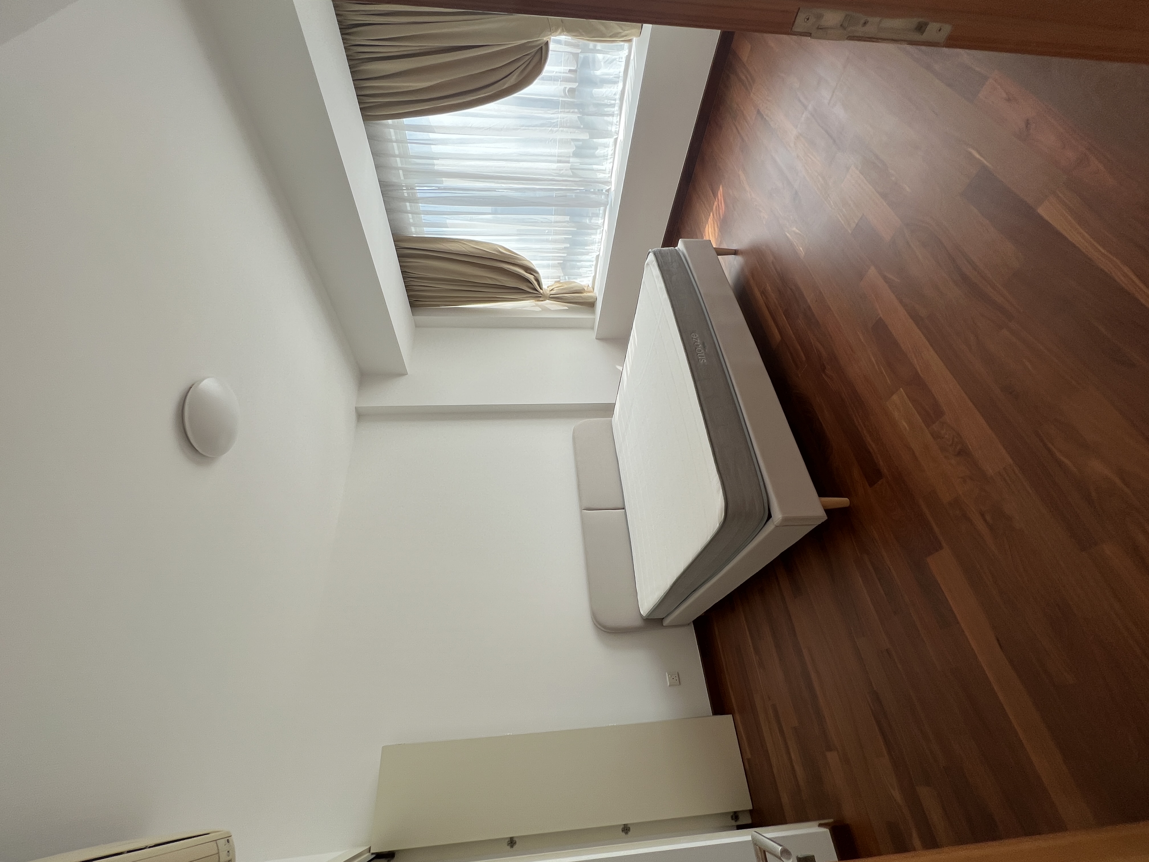 Customer home photo 11: Bed frame design is simple yet modern in feel. Blended well in the master bedroom. A great buy indeed.