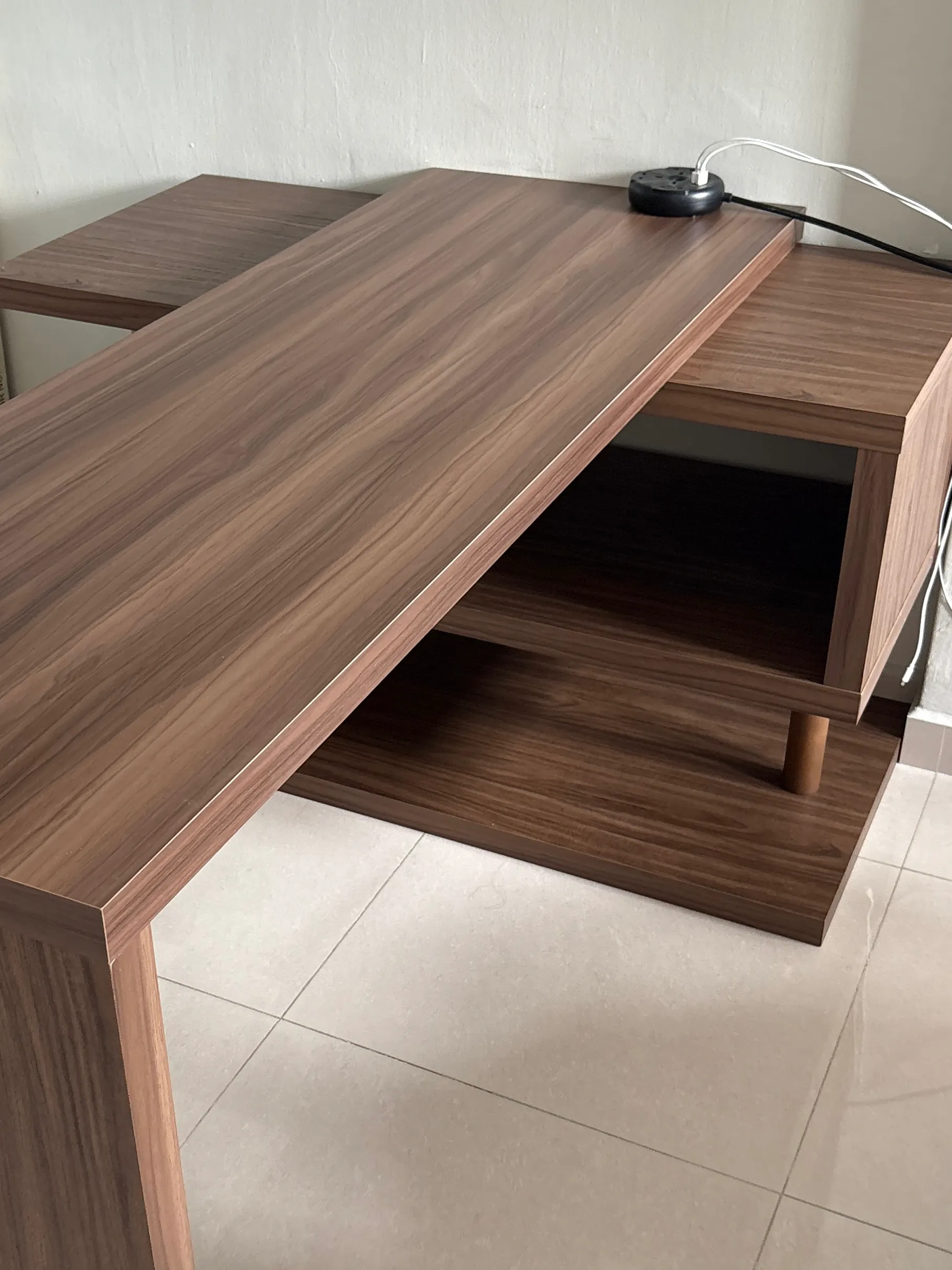 Fikk Adjustable Study Table 1.6m - Walnut
