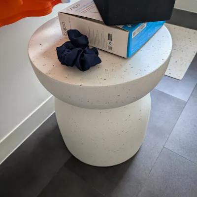 Customer home photo 1: Study and useful as a coffee table in a cozy corner. Love its material and how clean it looks.