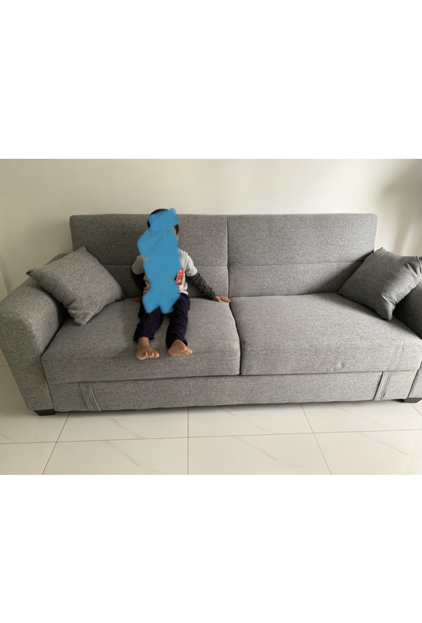 Customer home photo 6: Sofa as described comes with some storage space too. Fast delivery. Over all very happy with the purchase.