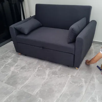 Customer home photo 20: Fast delivery well received. Comfortable to sit or sleep in. Nice colour