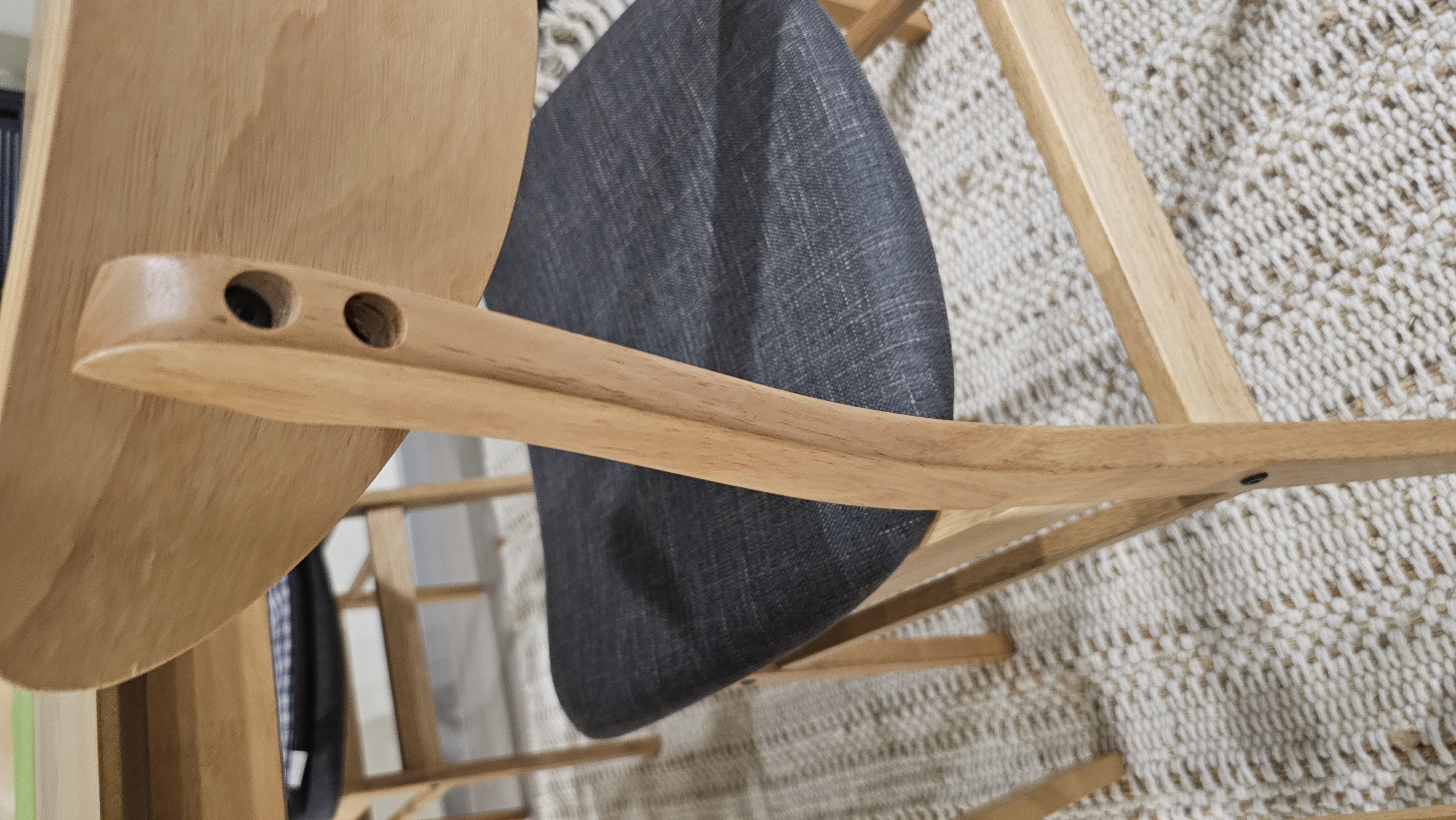 Macy Dining Chair - Natural, Dim Grey (Fabric)