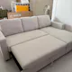 Mia L-Shaped Storage Sofa Bed - Ecru