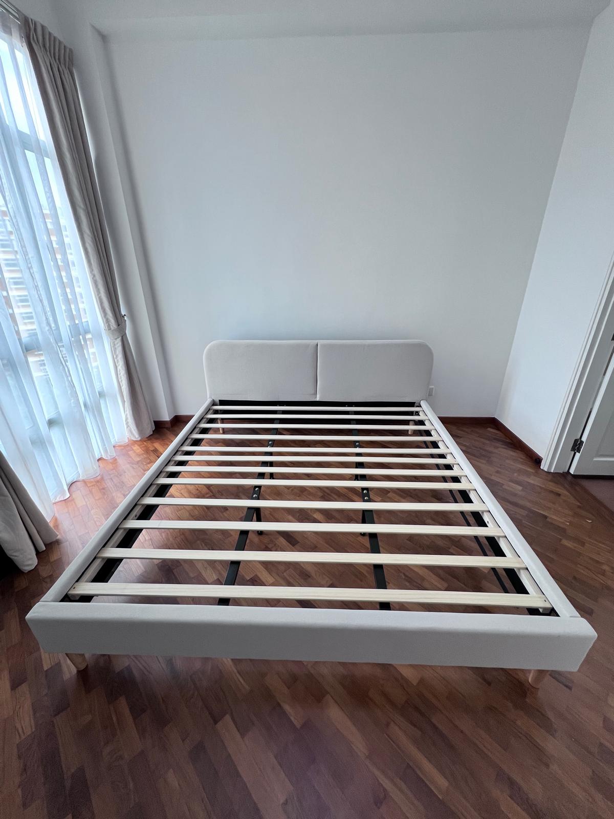 Customer home photo 7: simple bedframe that matches my curtains