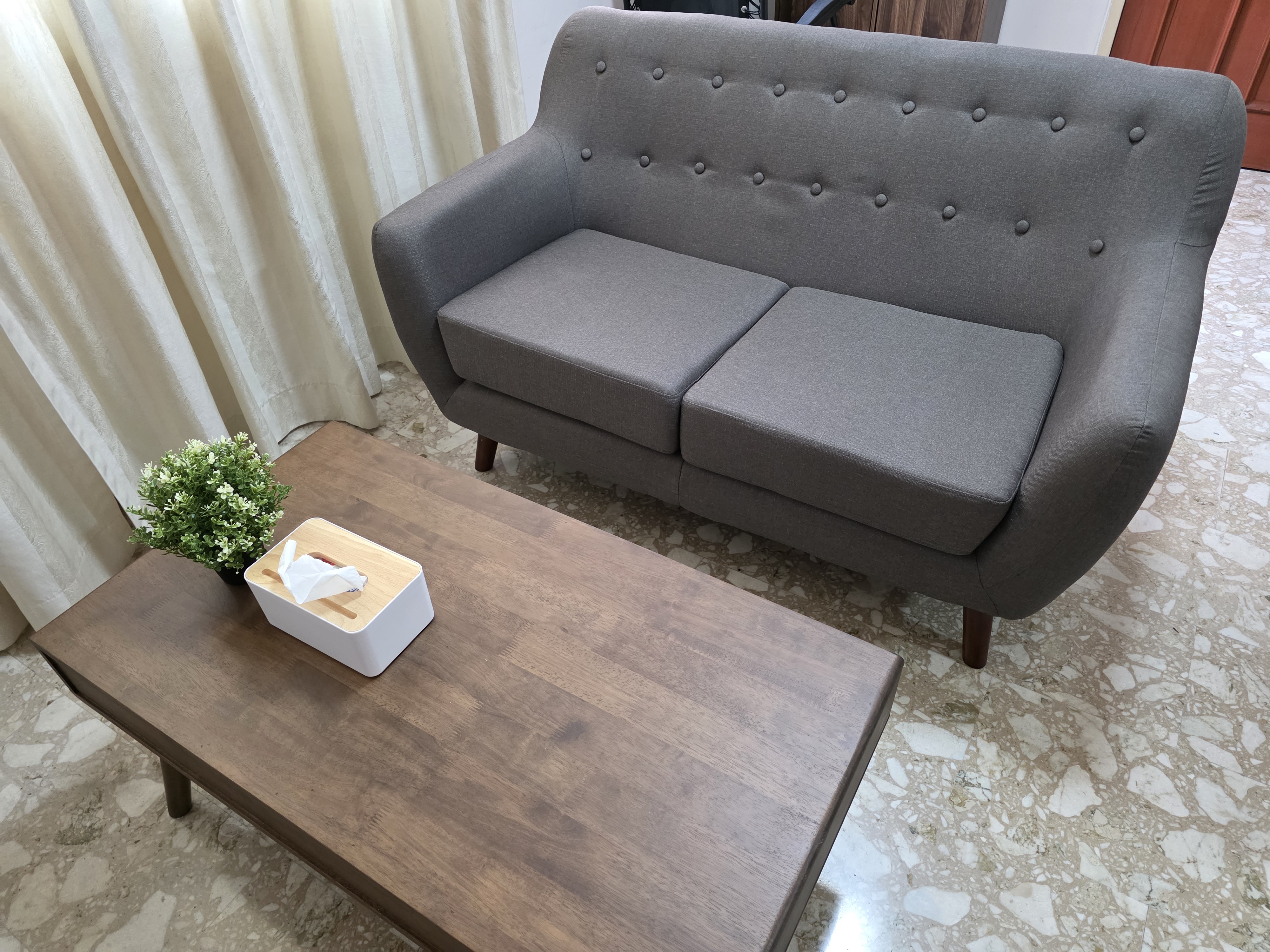 Emma 2 Seater Sofa with Emma Armchair - Raven - 1 x Emma 2 Seater Sofa - Raven, 1 x Emma Armchair - Raven